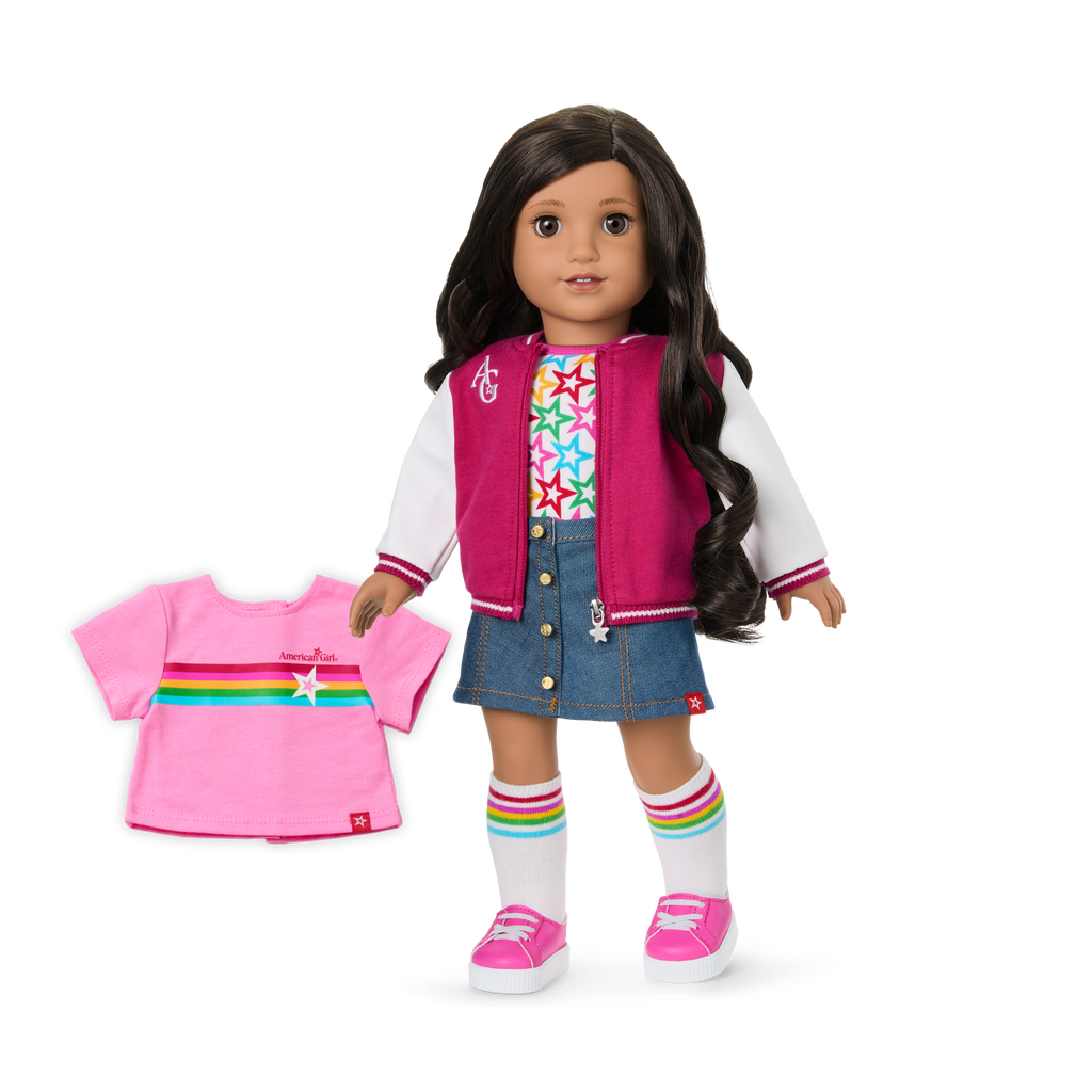 Truly Me™ 18-inch Doll #108 with curly black-brown hair B5