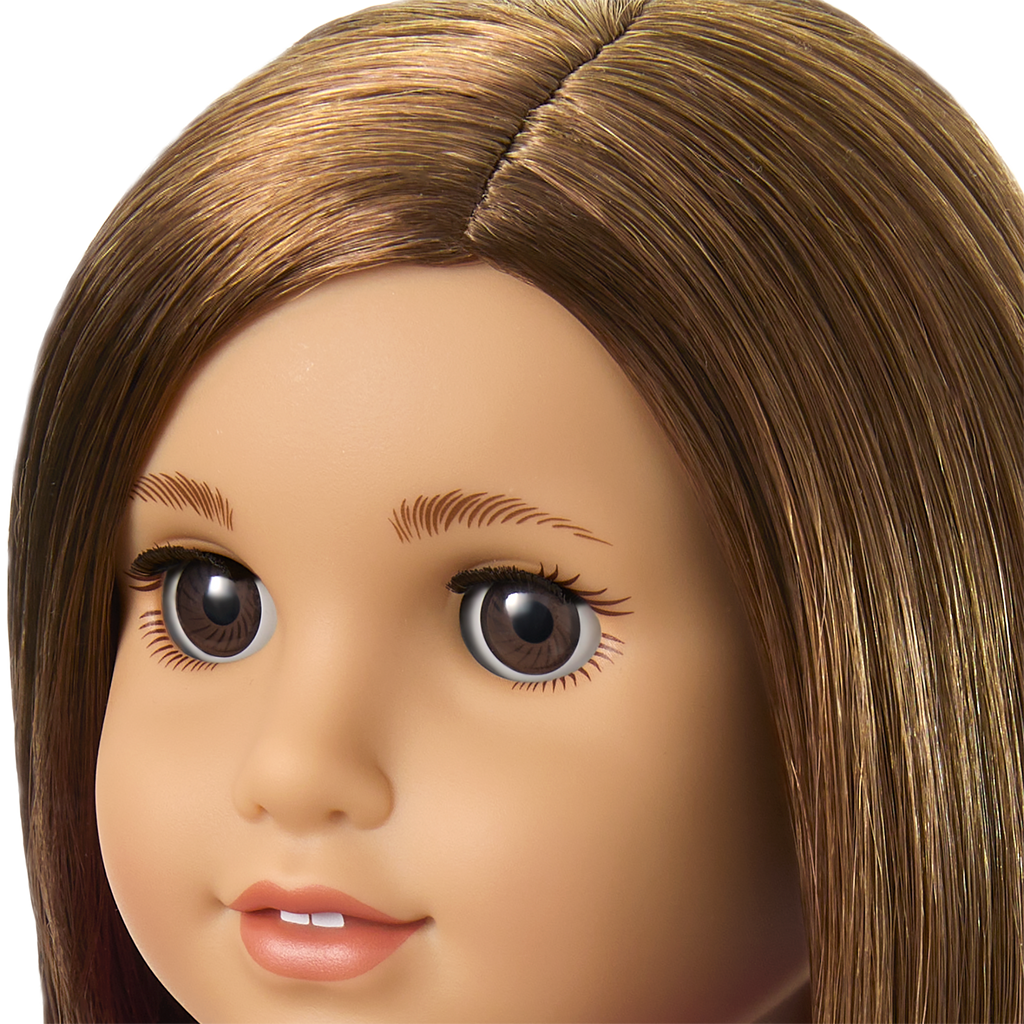 Truly Me™ 18-inch Doll #107 with straight brown hair F2