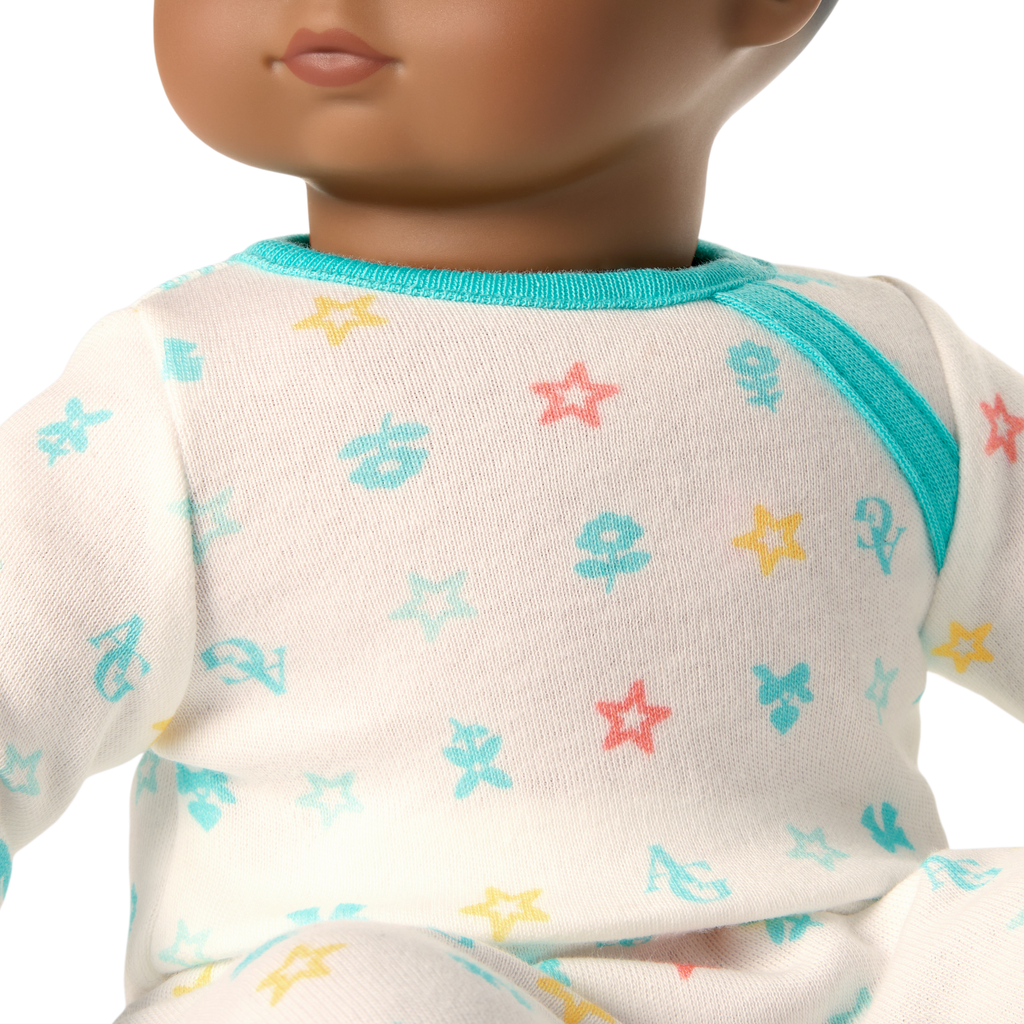 Bitty Baby® Doll #1 with black hair in Pastel Blue F0