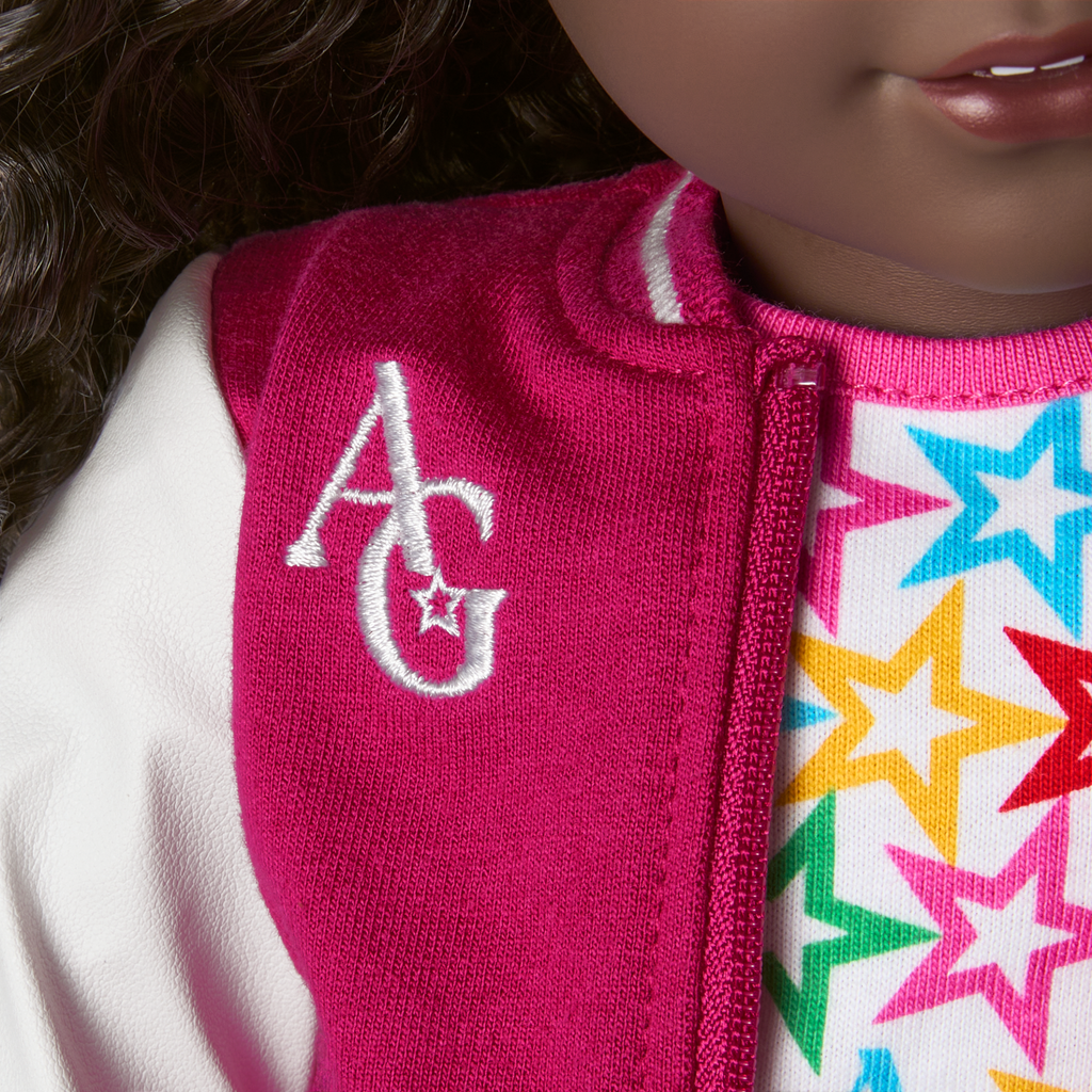 Truly Me™ 18-inch Doll #127 with curly dark-brown hair A2
