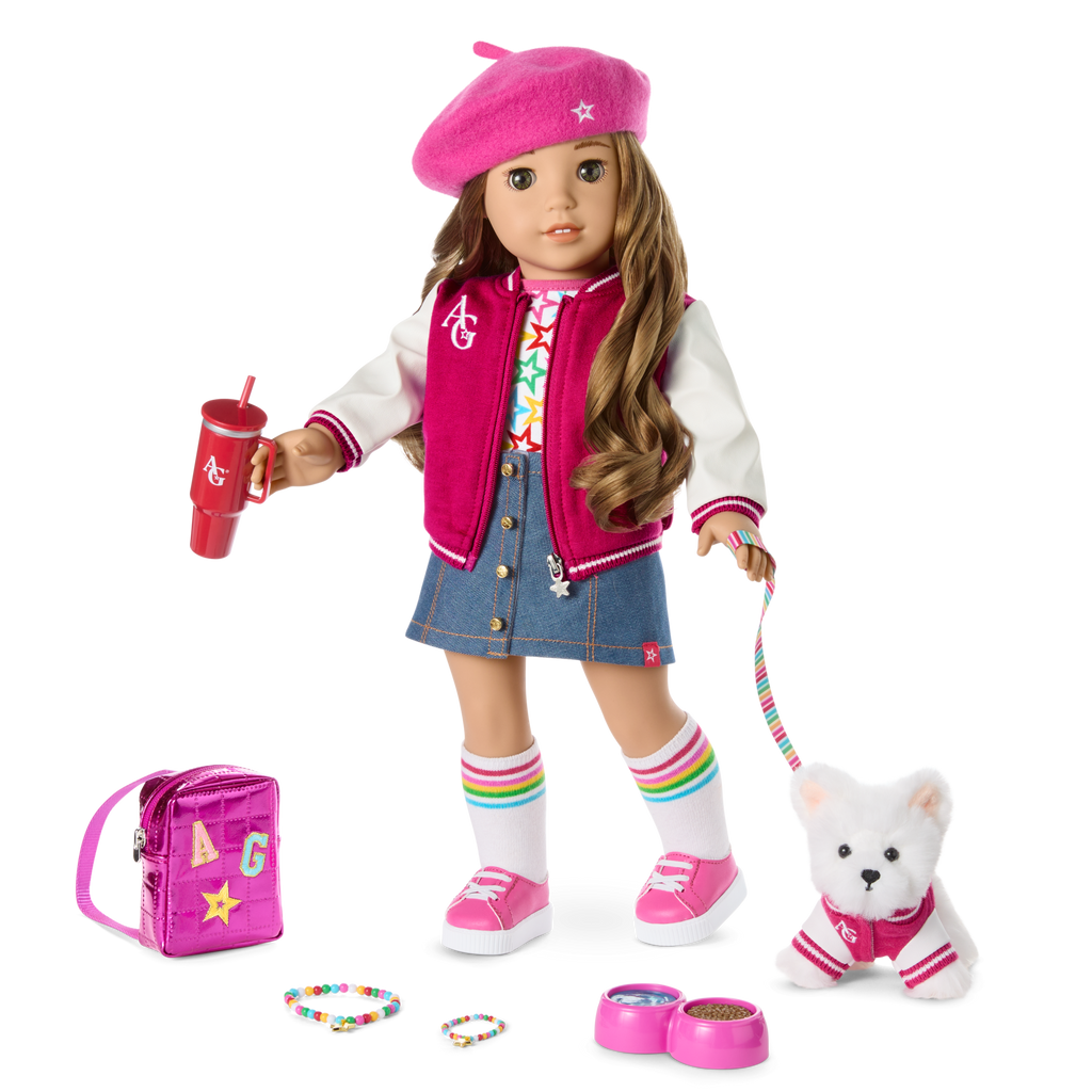 Truly Me™ 18-inch Doll #118 with curly caramel hair F9