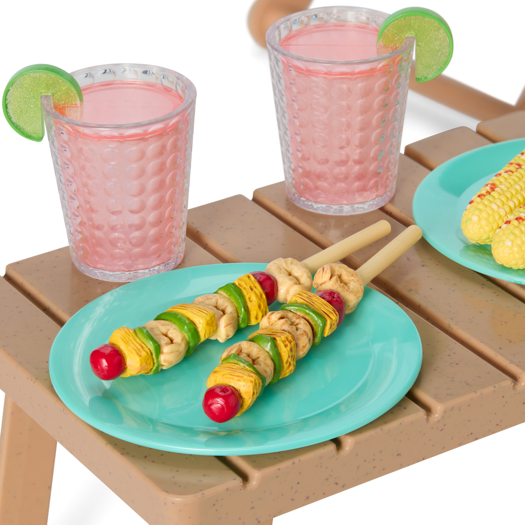 Raquel's™ Beach Chairs & Barbecue Set for 18-inch Dolls (Girl of the Year™ 2026) D1