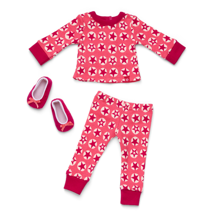 American Girl® x Hanna Andersson Berry Bright Stars Pajamas for 18-inch Dolls C5