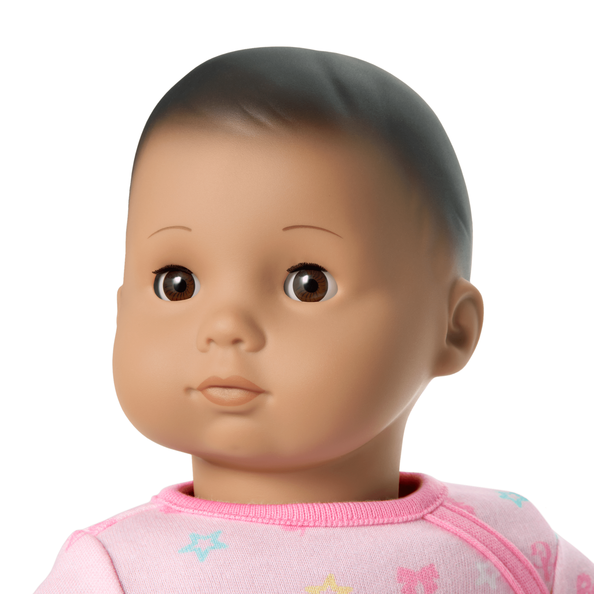 Bitty Baby® Doll #5 with dark-brown hair in Pastel Pink C8