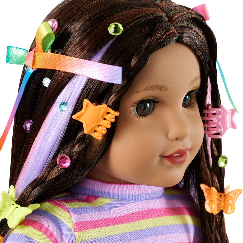 Long Hair Looks™ by Truly Me™ 18-inch Doll #134 & hair accessories E3