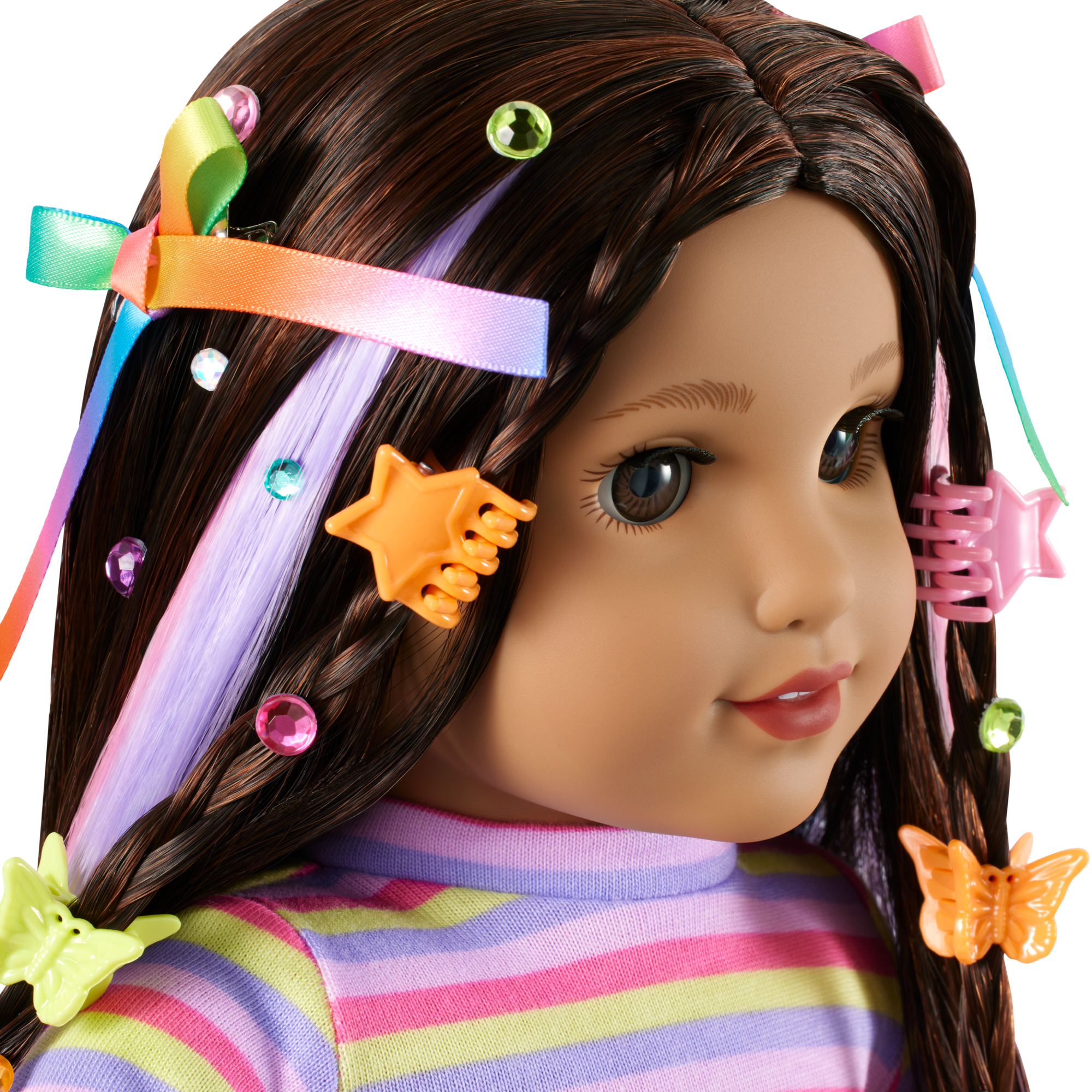 Long Hair Looks™ by Truly Me™ 18-inch Doll #134 & hair accessories E3