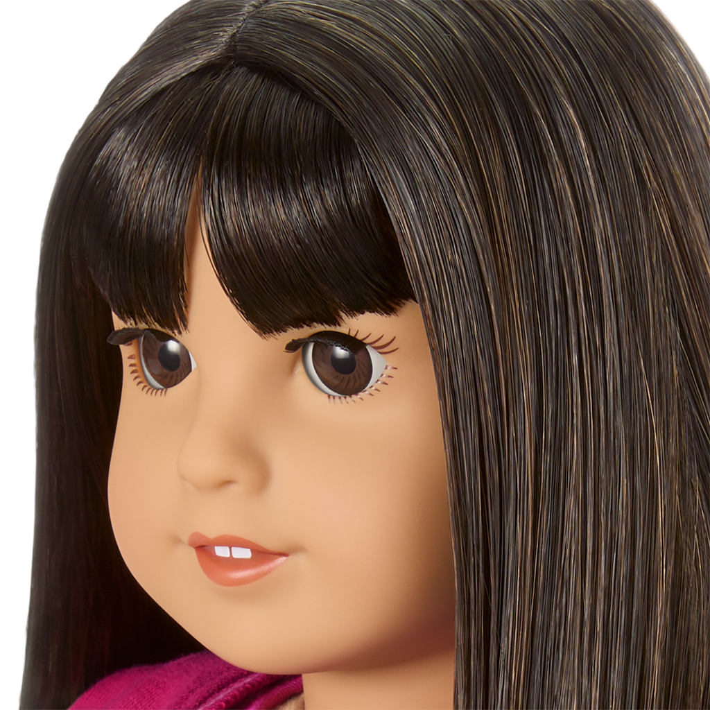 Truly Me™ 18-inch Doll #130 with straight black-brown hair C1