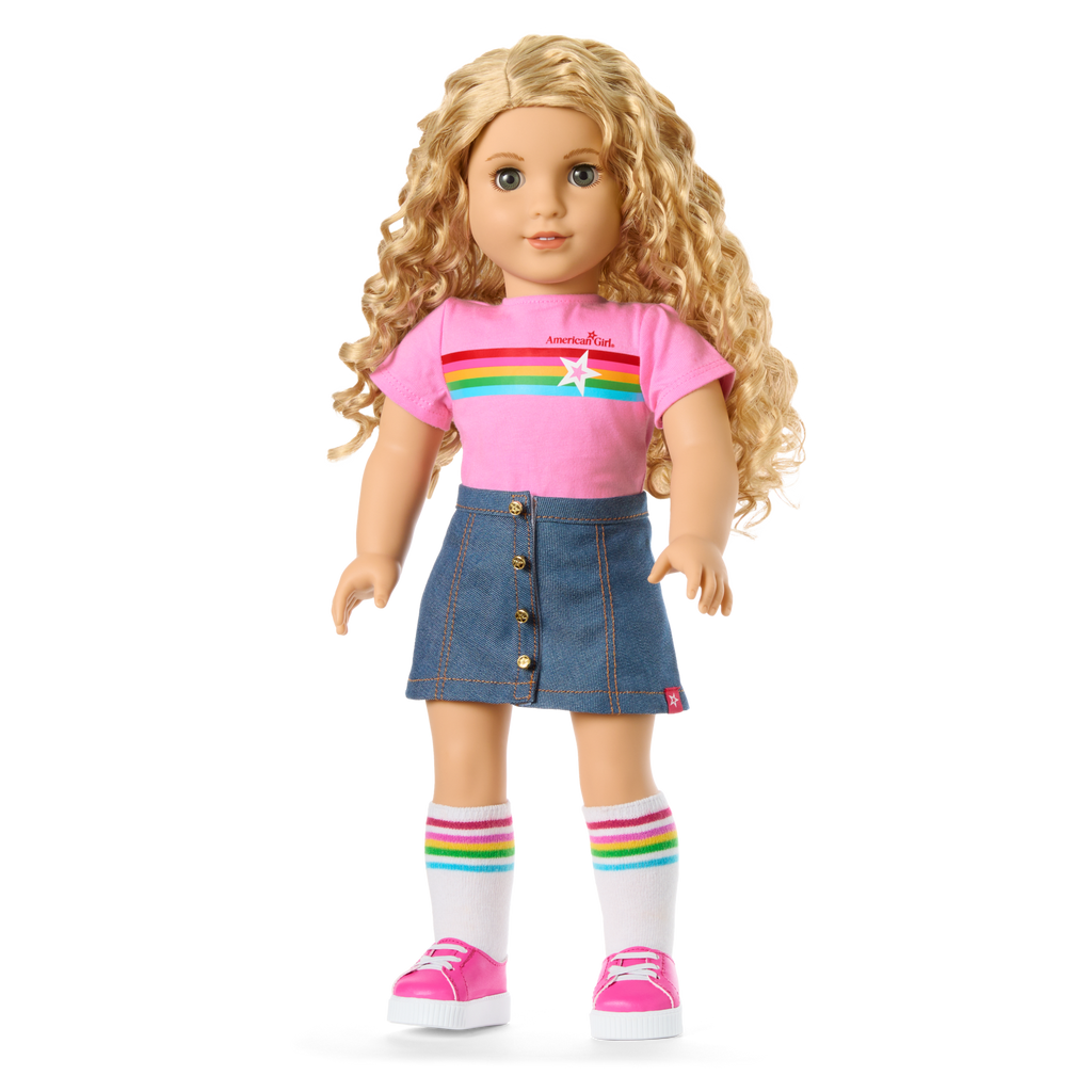 Truly Me™ 18-inch Doll #115 with curly blonde hair A3