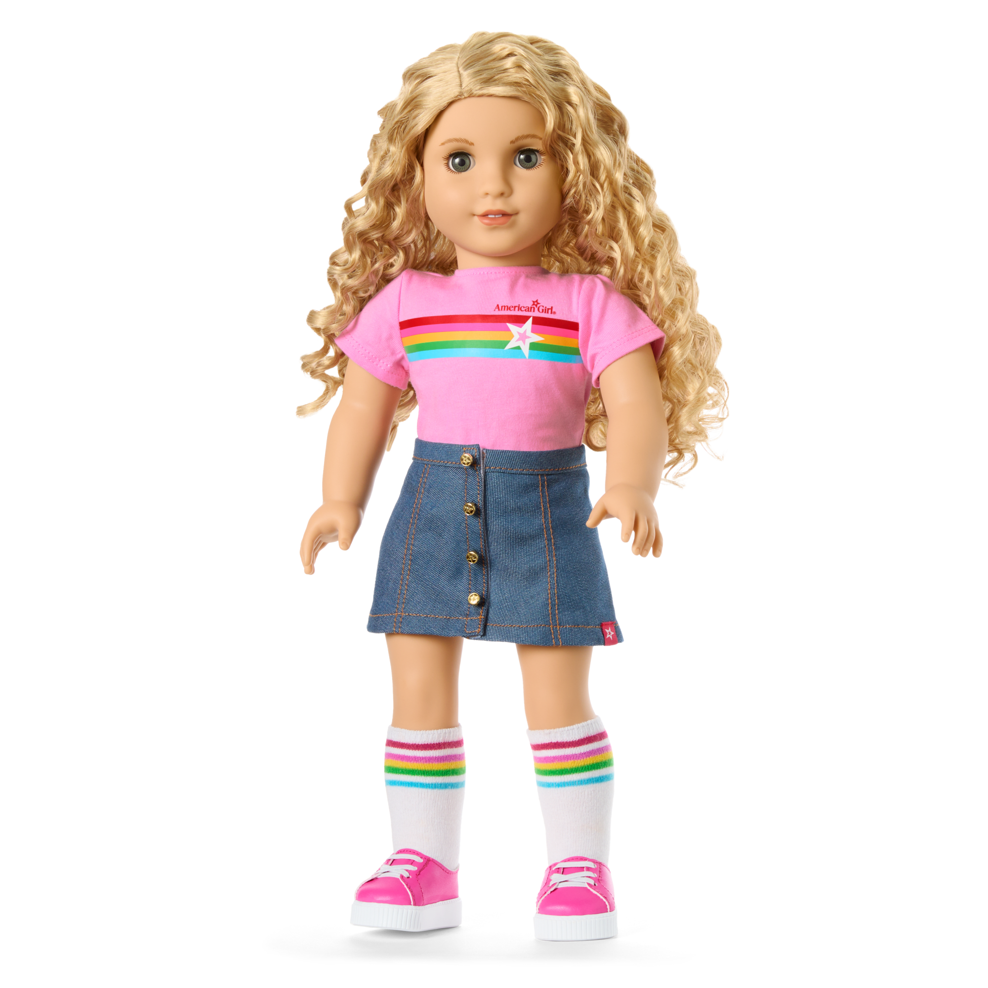 Truly Me™ 18-inch Doll #115 with curly blonde hair A3