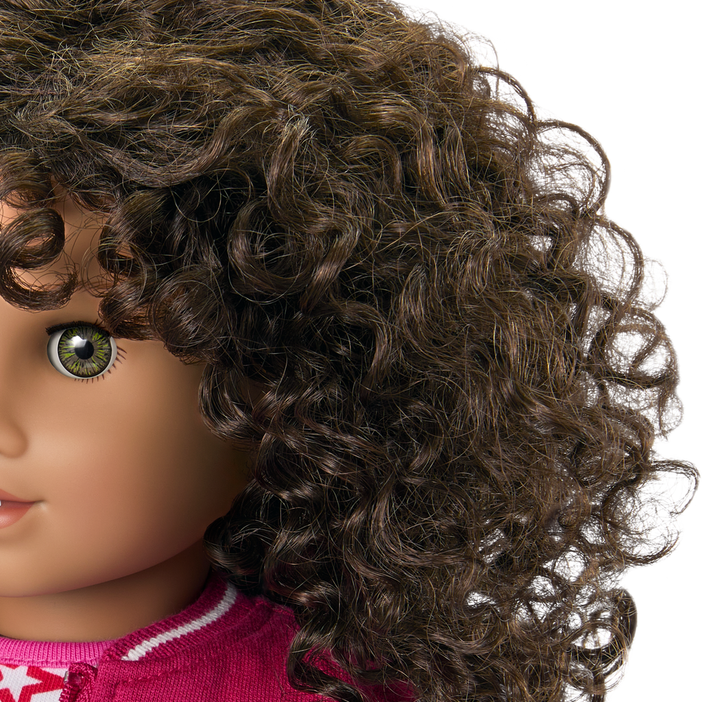Truly Me™ 18-inch Doll #132 with curly dark-brown hair A3