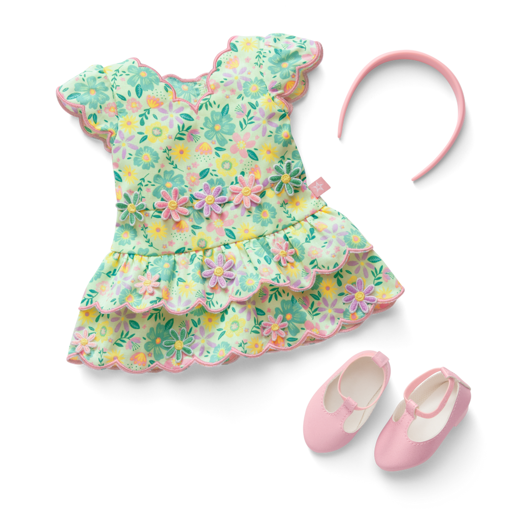Pastel Petals Dress for 18-inch Dolls E7