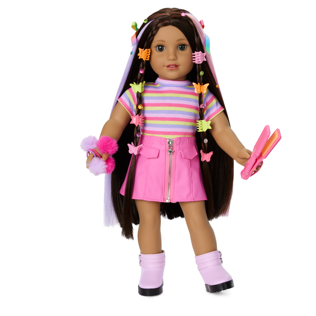 Long Hair Looks™ by Truly Me™ 18-inch Doll #134 & hair accessories E3