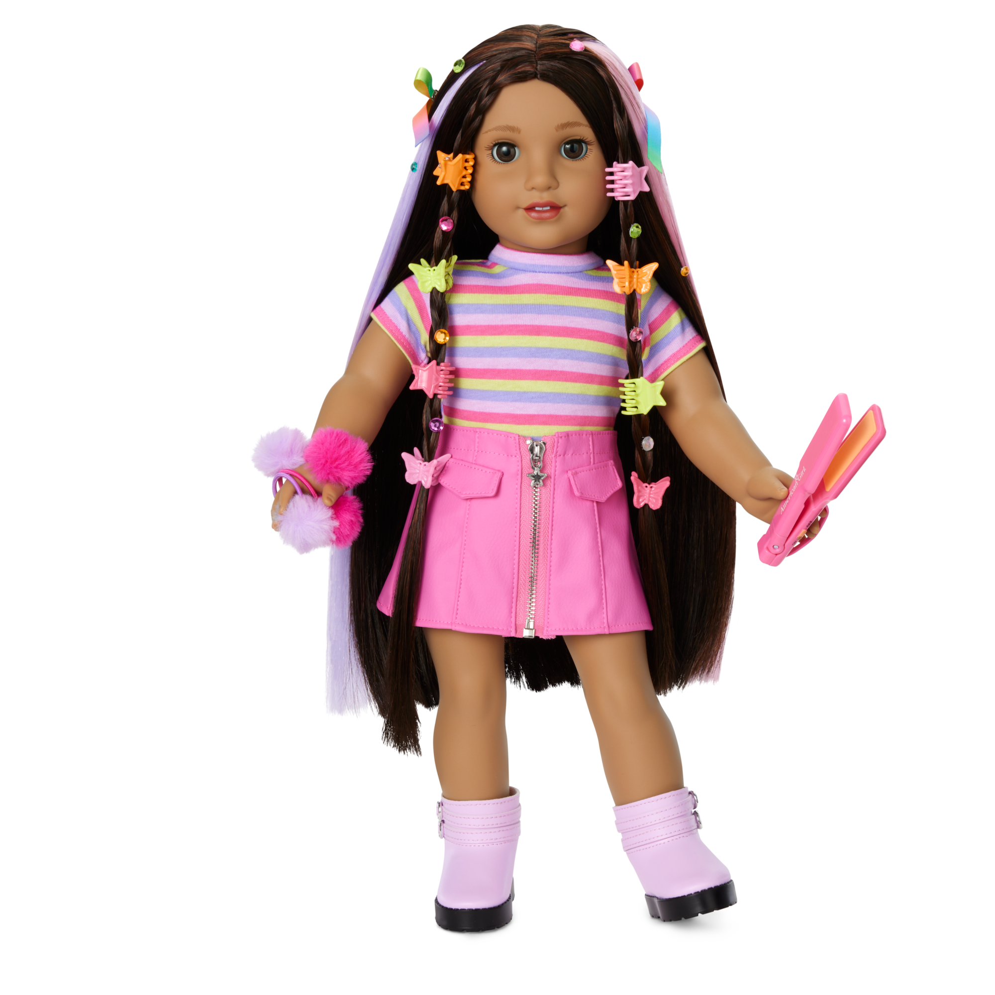 Long Hair Looks™ by Truly Me™ 18-inch Doll #134 & hair accessories E3