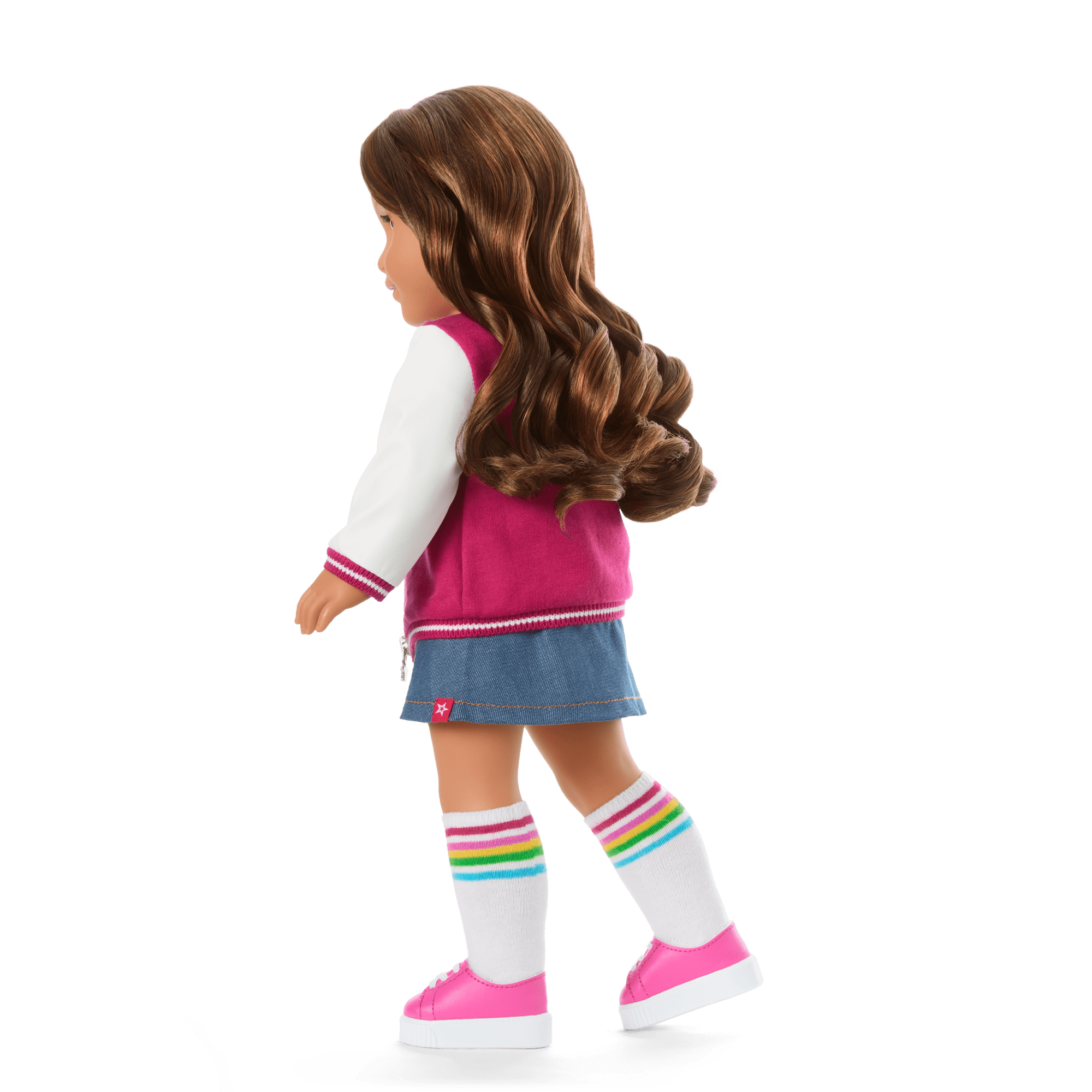 Truly Me™ 18-inch Doll #117 with wavy dark-brown hair D9