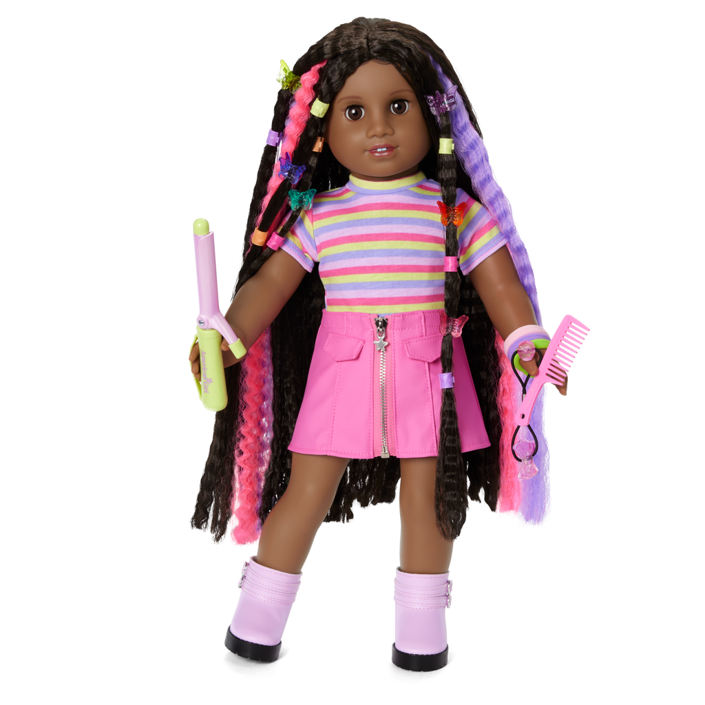 Long Hair Looks™ by Truly Me™ 18-inch Doll #135 & hair accessories E9