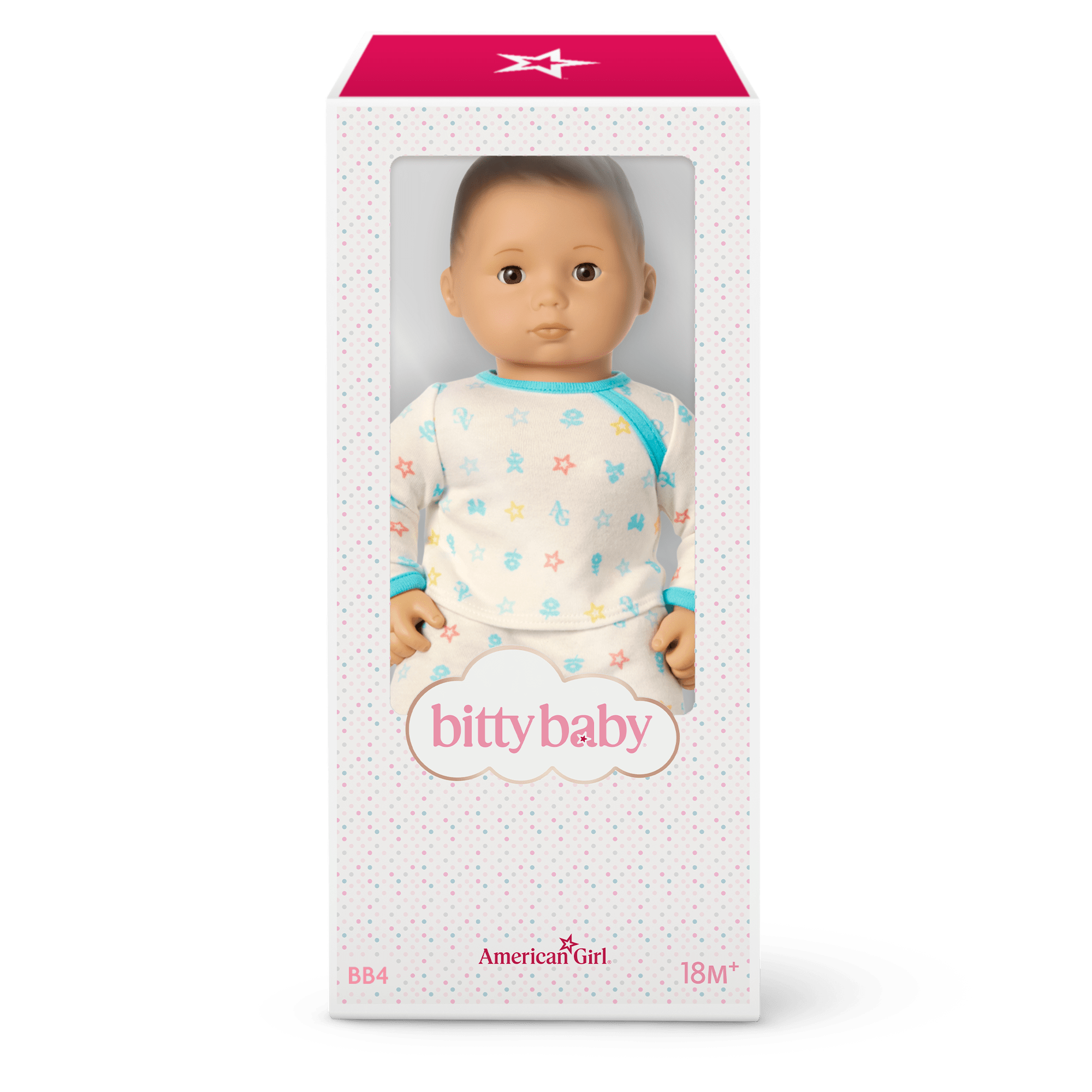 Bitty Baby® Doll #4 with black hair in Pastel Blue B3