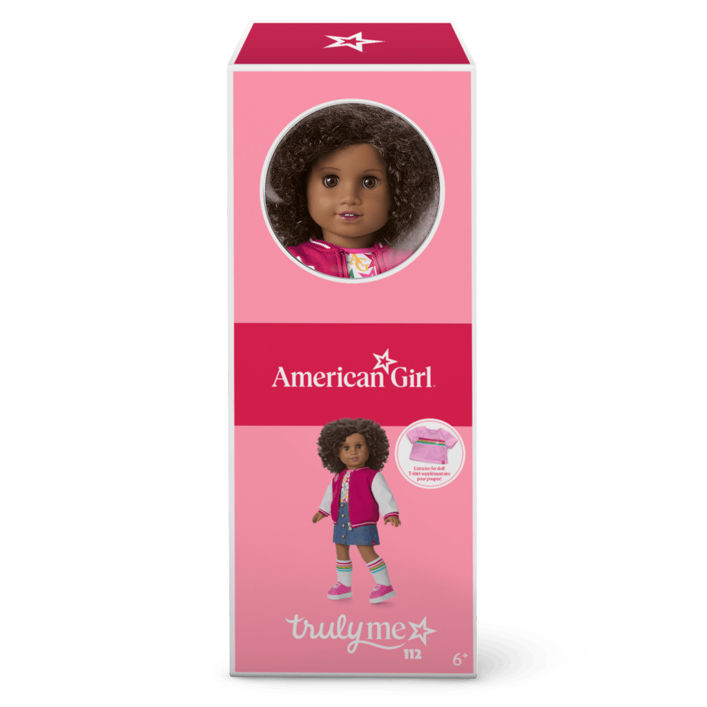 Truly Me™ 18-inch Doll #112 with curly dark-brown hair E2