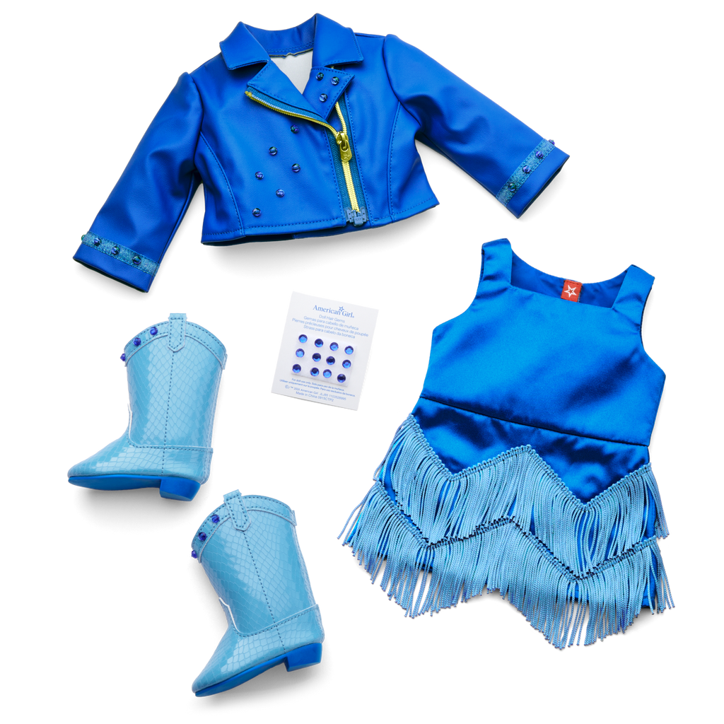September Sapphire Sparkle Outfit for 18-inch Dolls C2