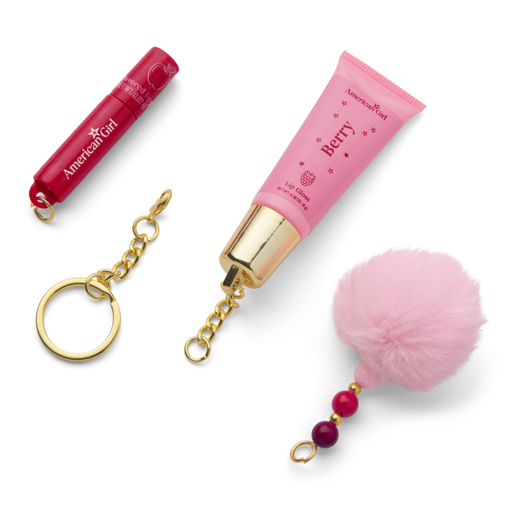 American Girl™ Lip Gloss Keychain Set for Girls C5
