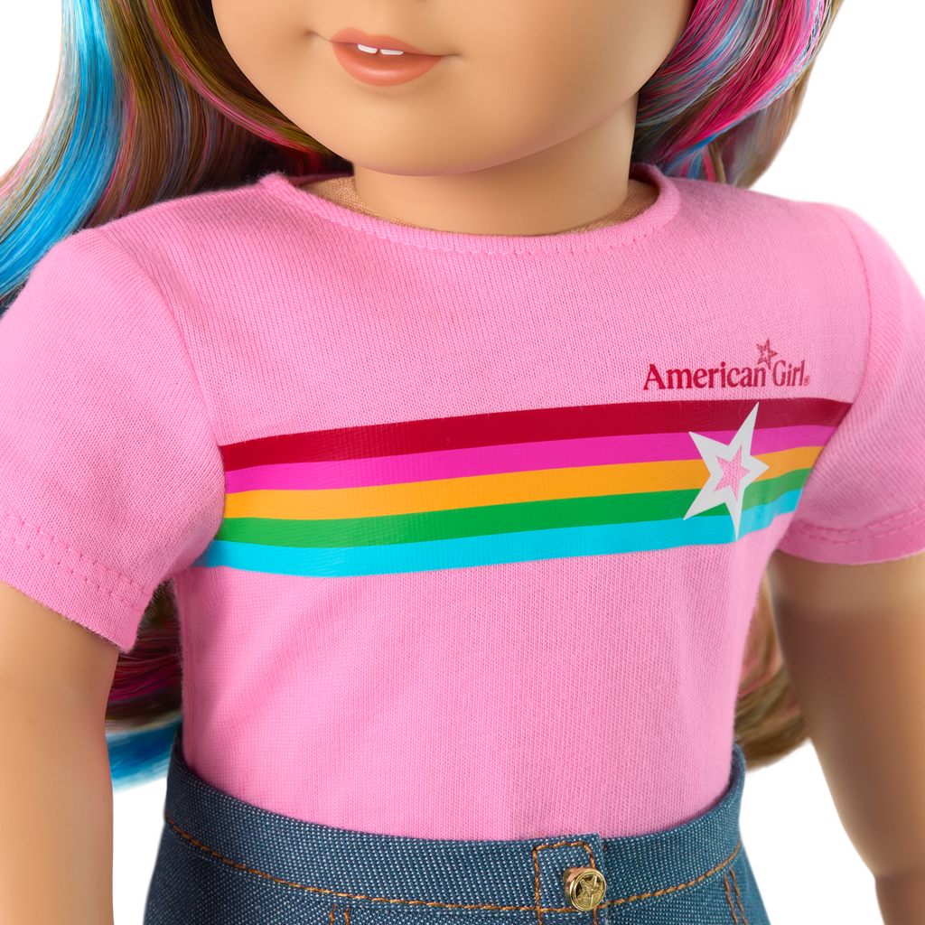 Truly Me™ 18-inch Doll #101 with wavy caramel hair C1