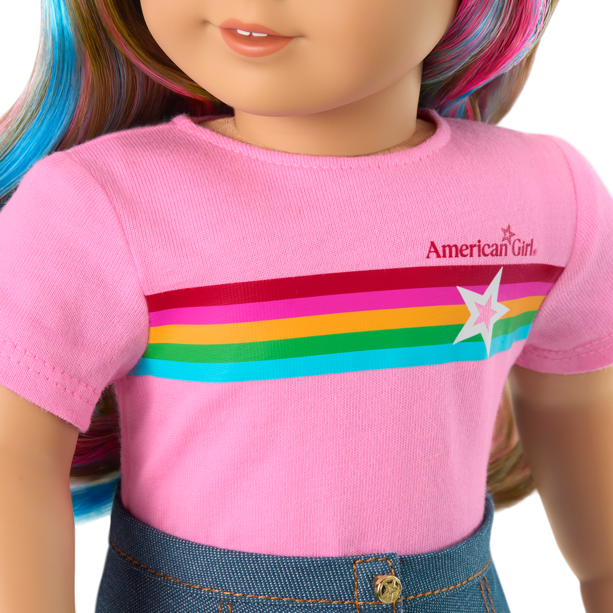 Truly Me™ 18-inch Doll #101 with wavy caramel hair C1