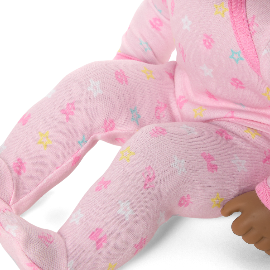 Bitty Baby® Doll #1 with black hair in Pastel Pink D8