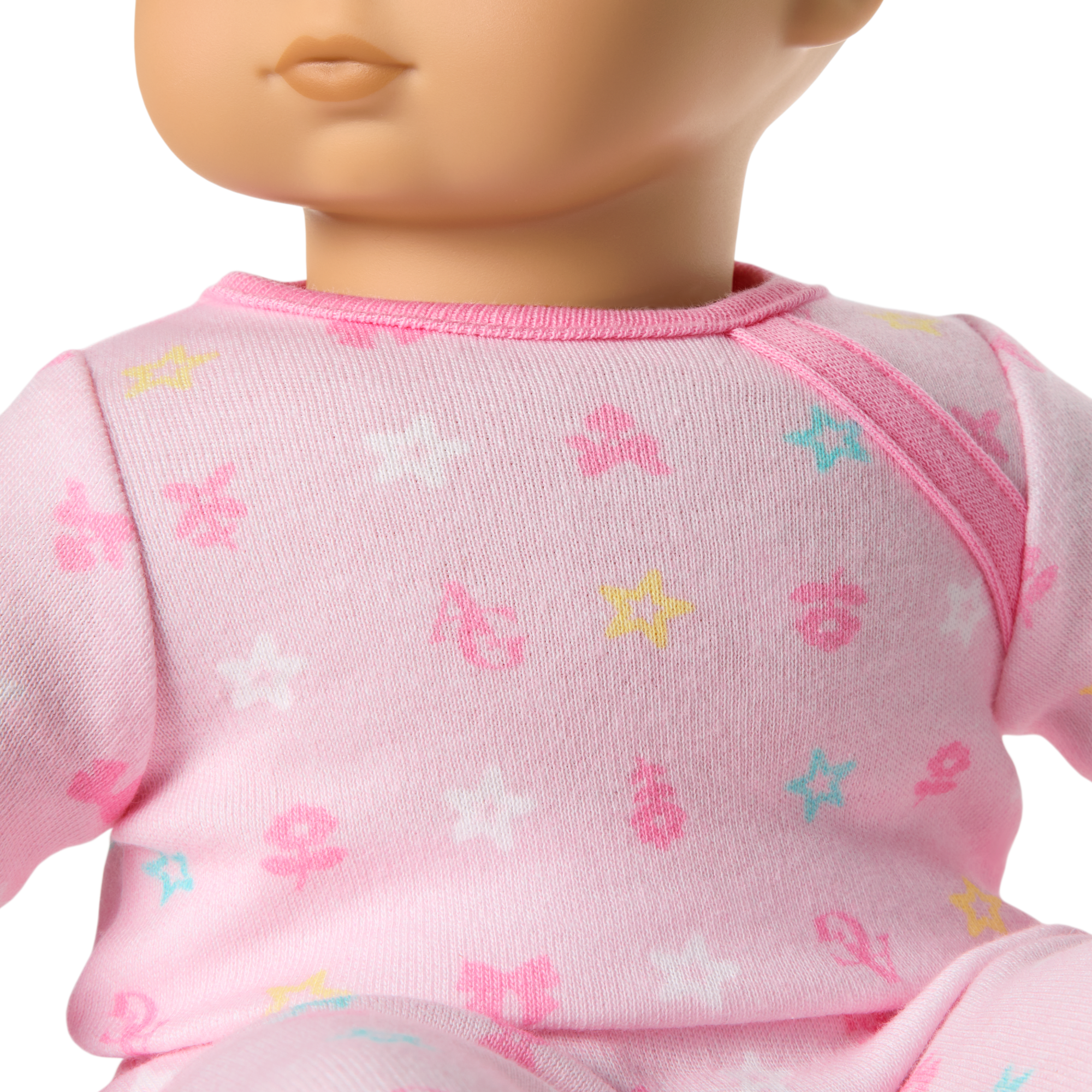 Bitty Baby® Doll #4 with black hair in Pastel Pink E9