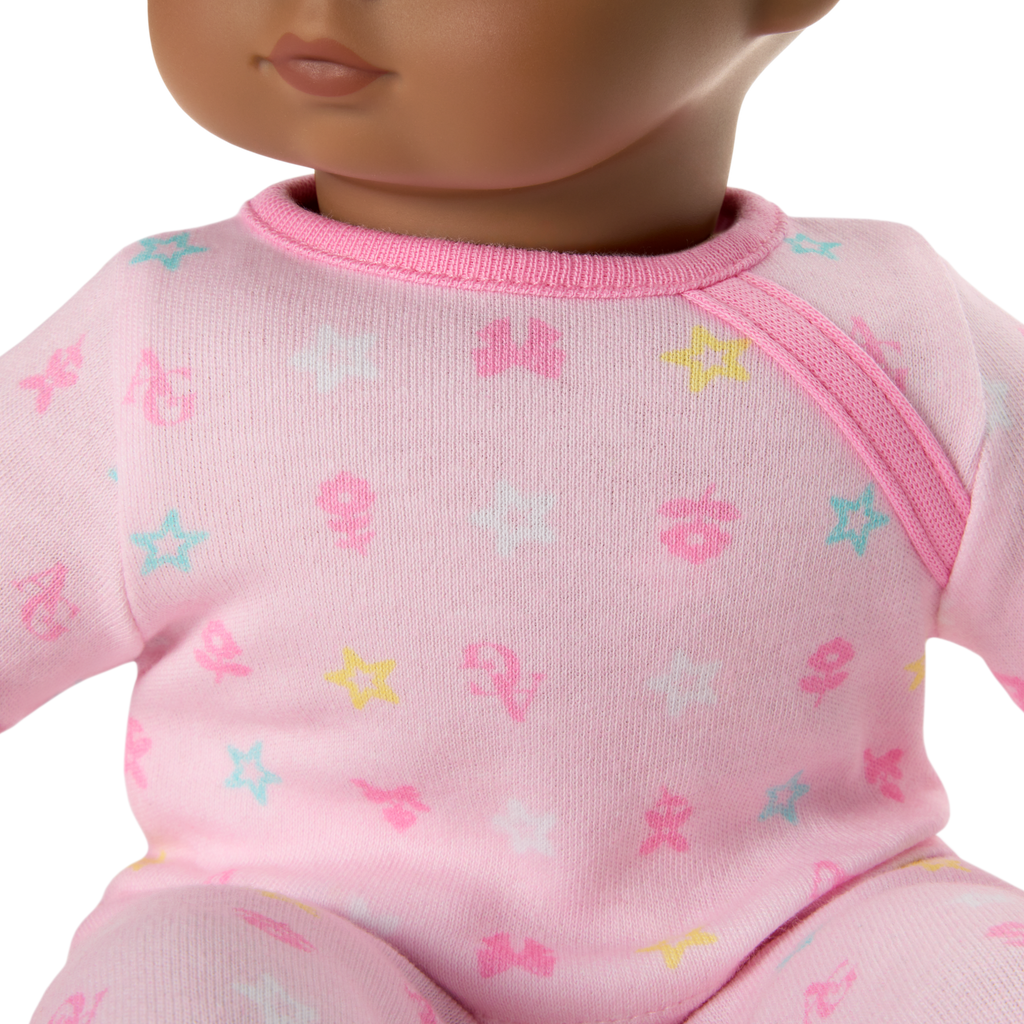 Bitty Baby® Doll #1 with black hair in Pastel Pink D8