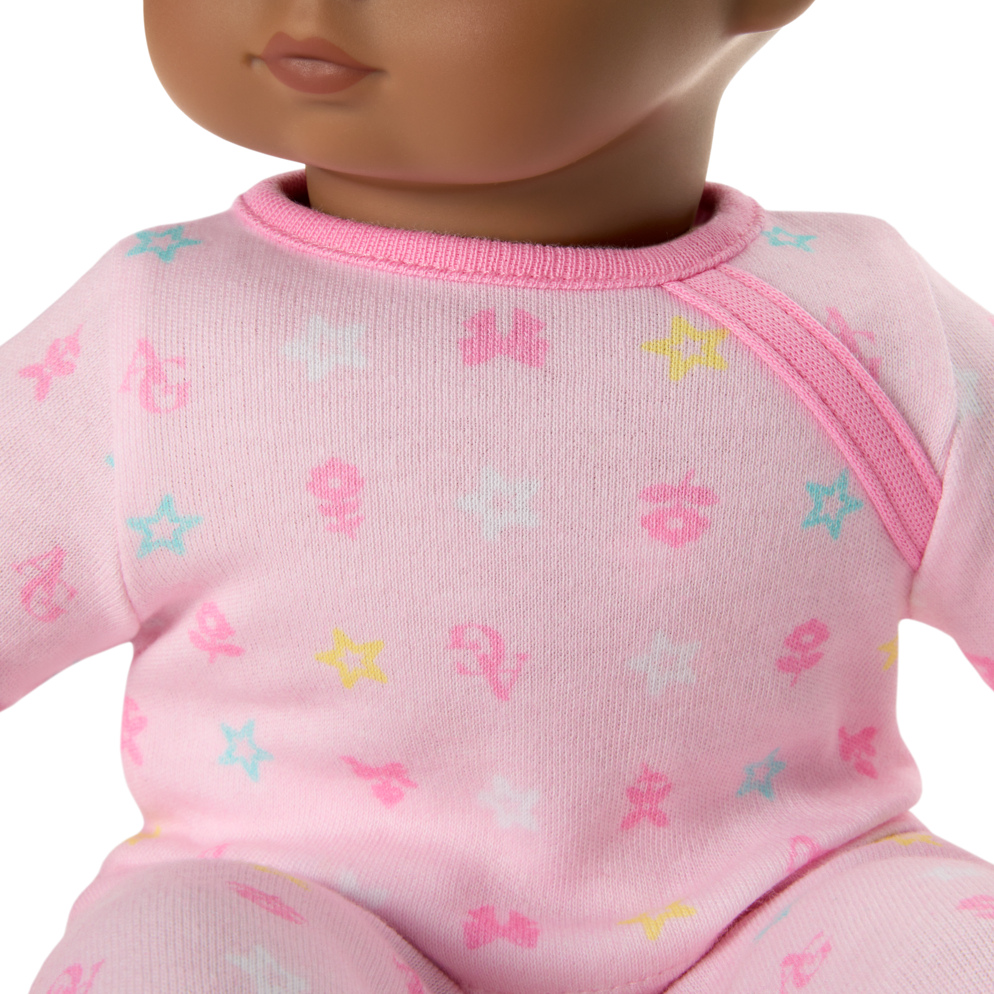 Bitty Baby® Doll #1 with black hair in Pastel Pink D8