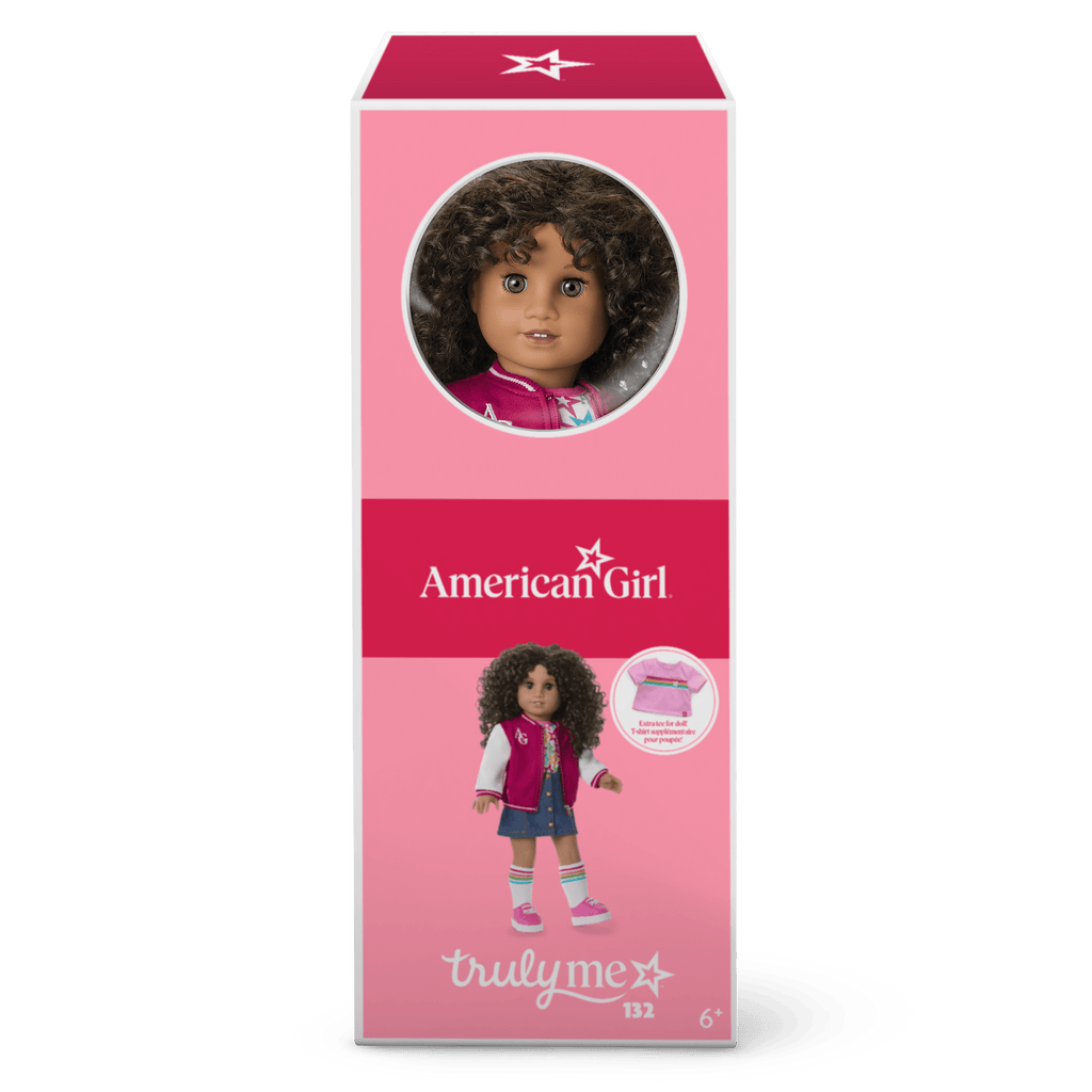 Truly Me™ 18-inch Doll #132 with curly dark-brown hair A3