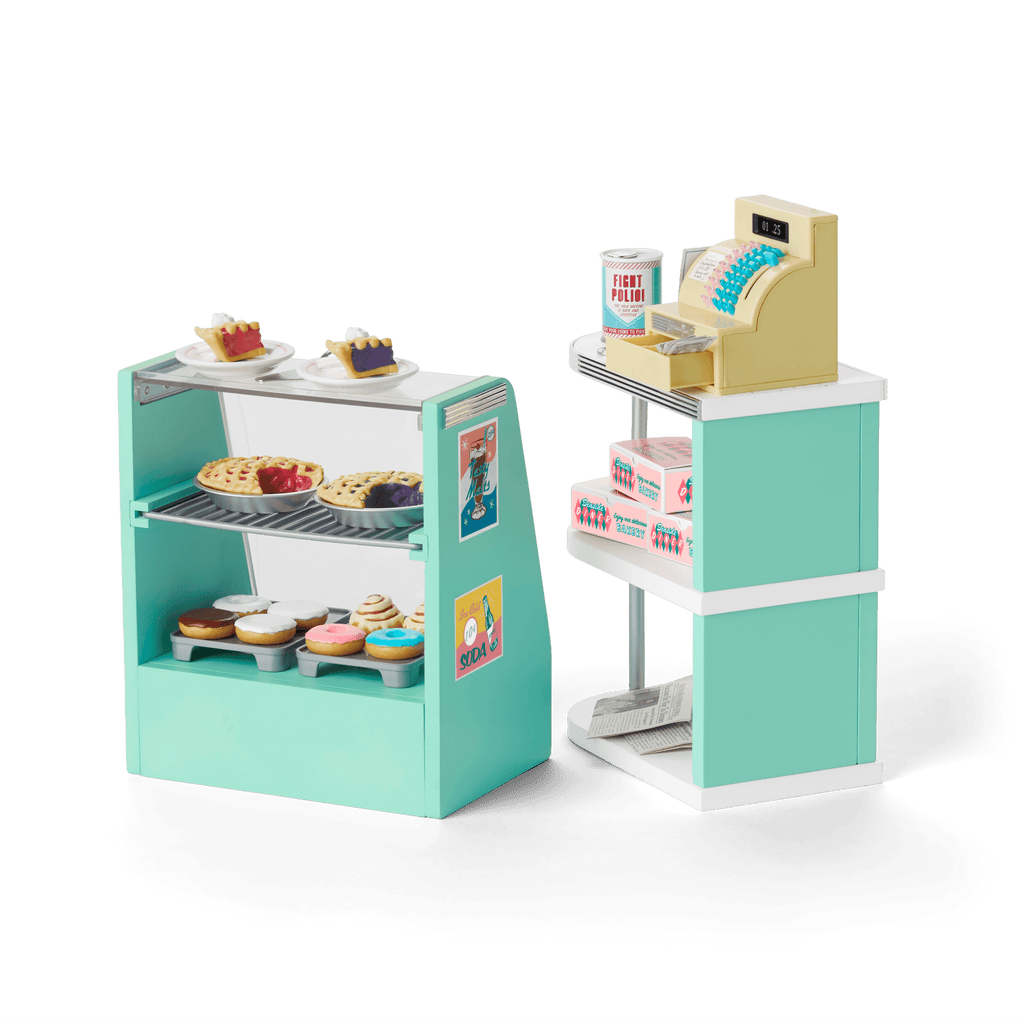 Maryellen’s™ Seaside Diner Bakery Case for 18-inch Dolls (Historical Characters) F5