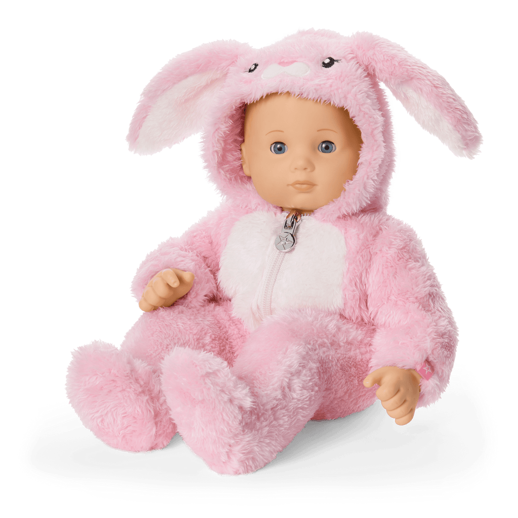 Playful Pink Bunny One-Piece Outfit for Bitty Baby® Dolls B9