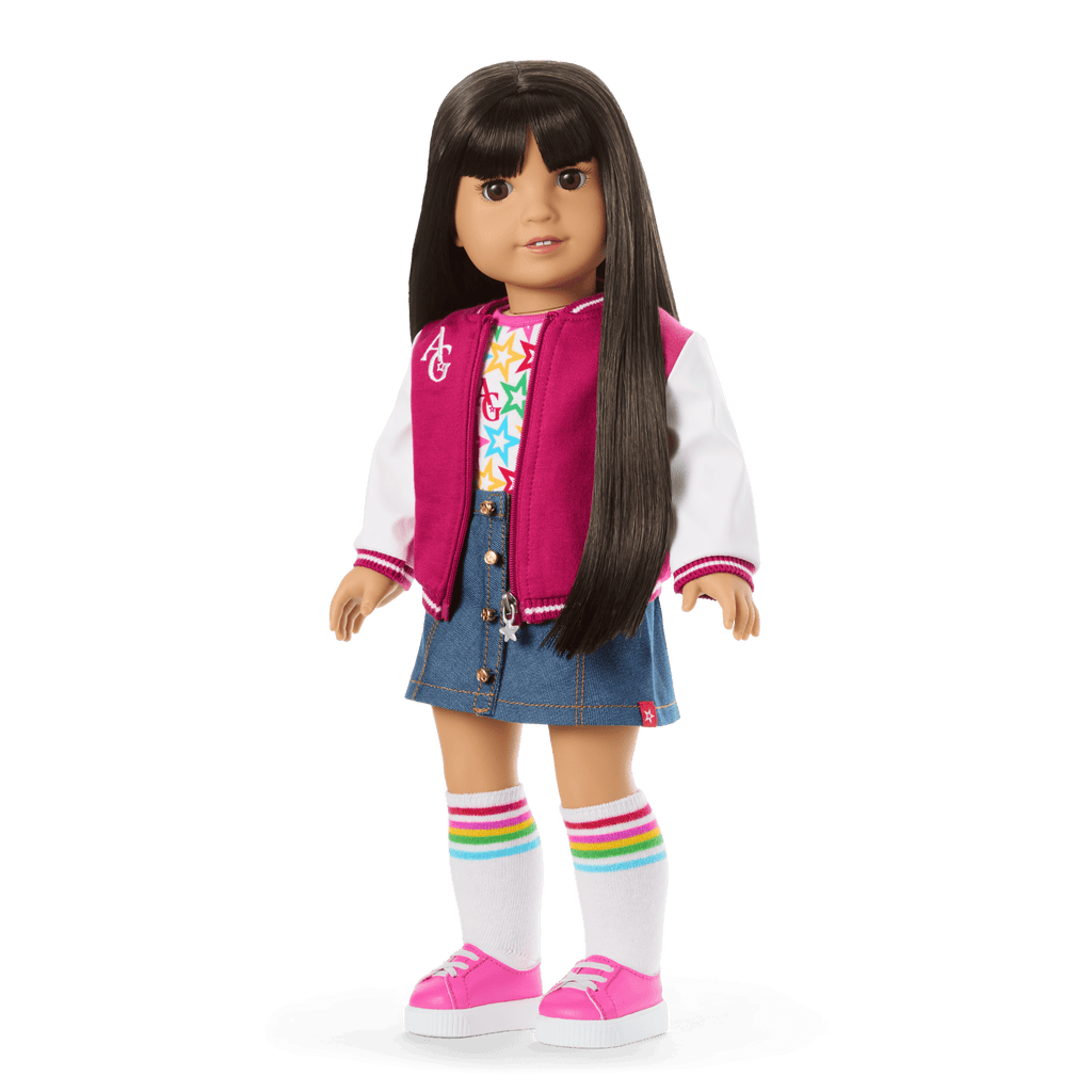 Truly Me™ 18-inch Doll #130 with straight black-brown hair C1