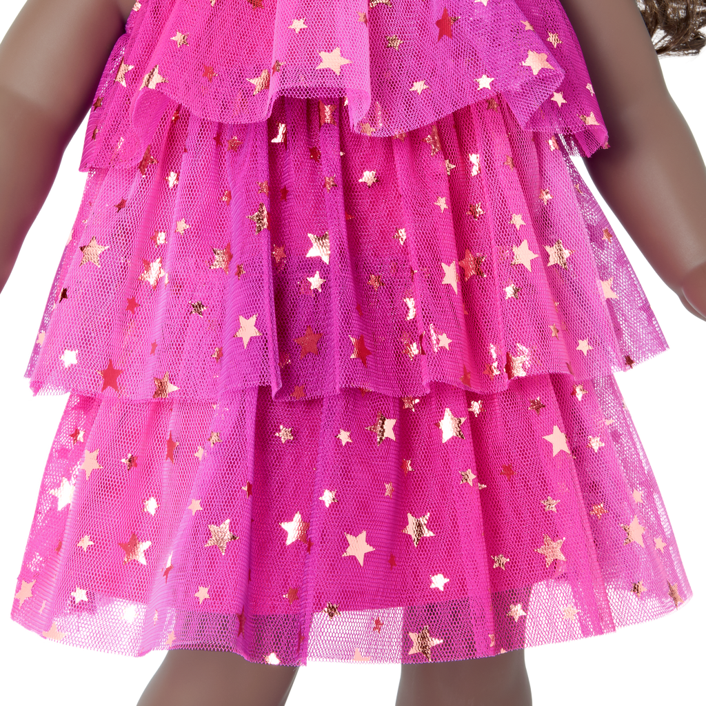 Pink Party-Ready Dress for 18-inch Dolls D5