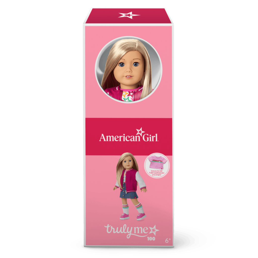 Truly Me™ 18-inch Doll #100 with straight layered blonde hair B7