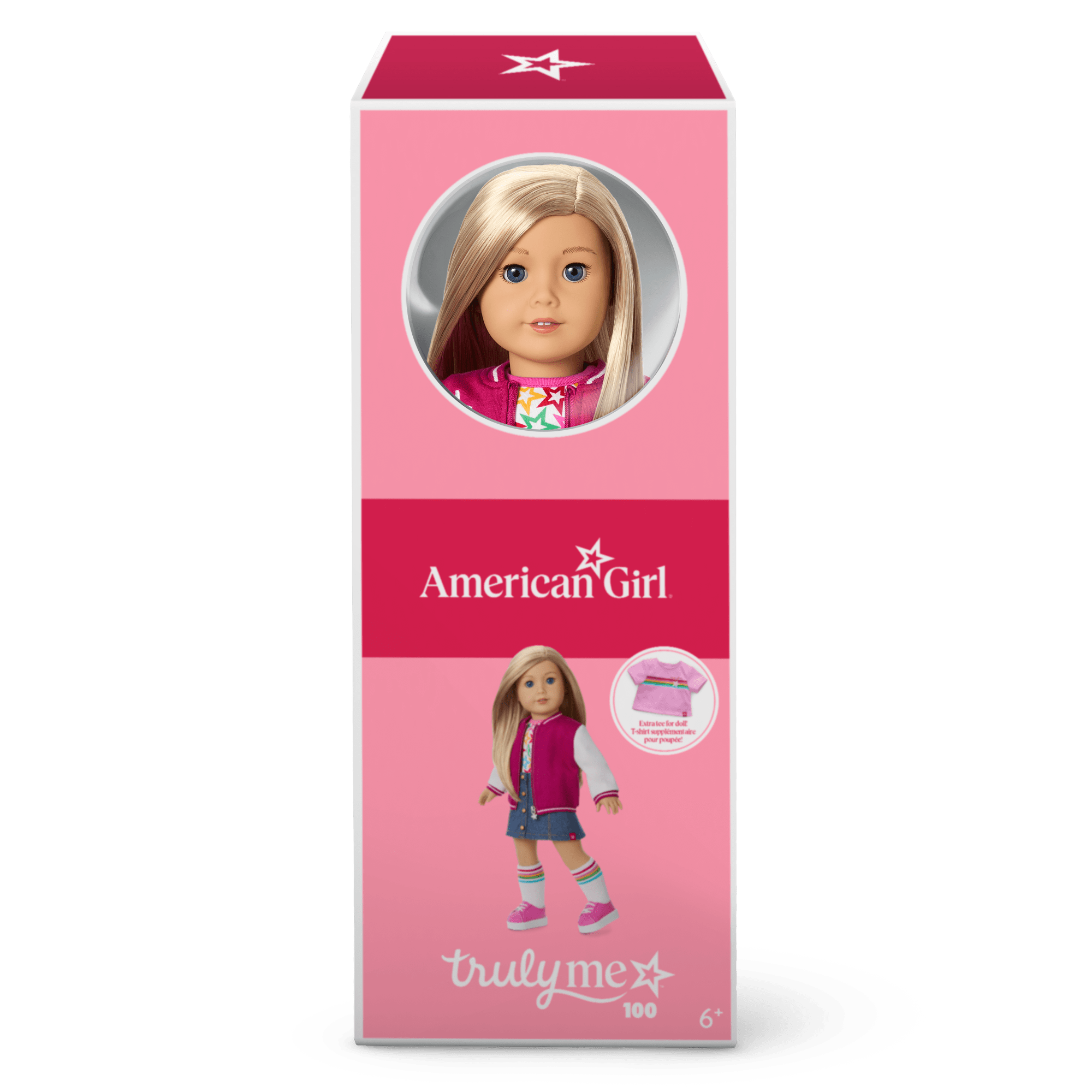 Truly Me™ 18-inch Doll #100 with straight layered blonde hair B7