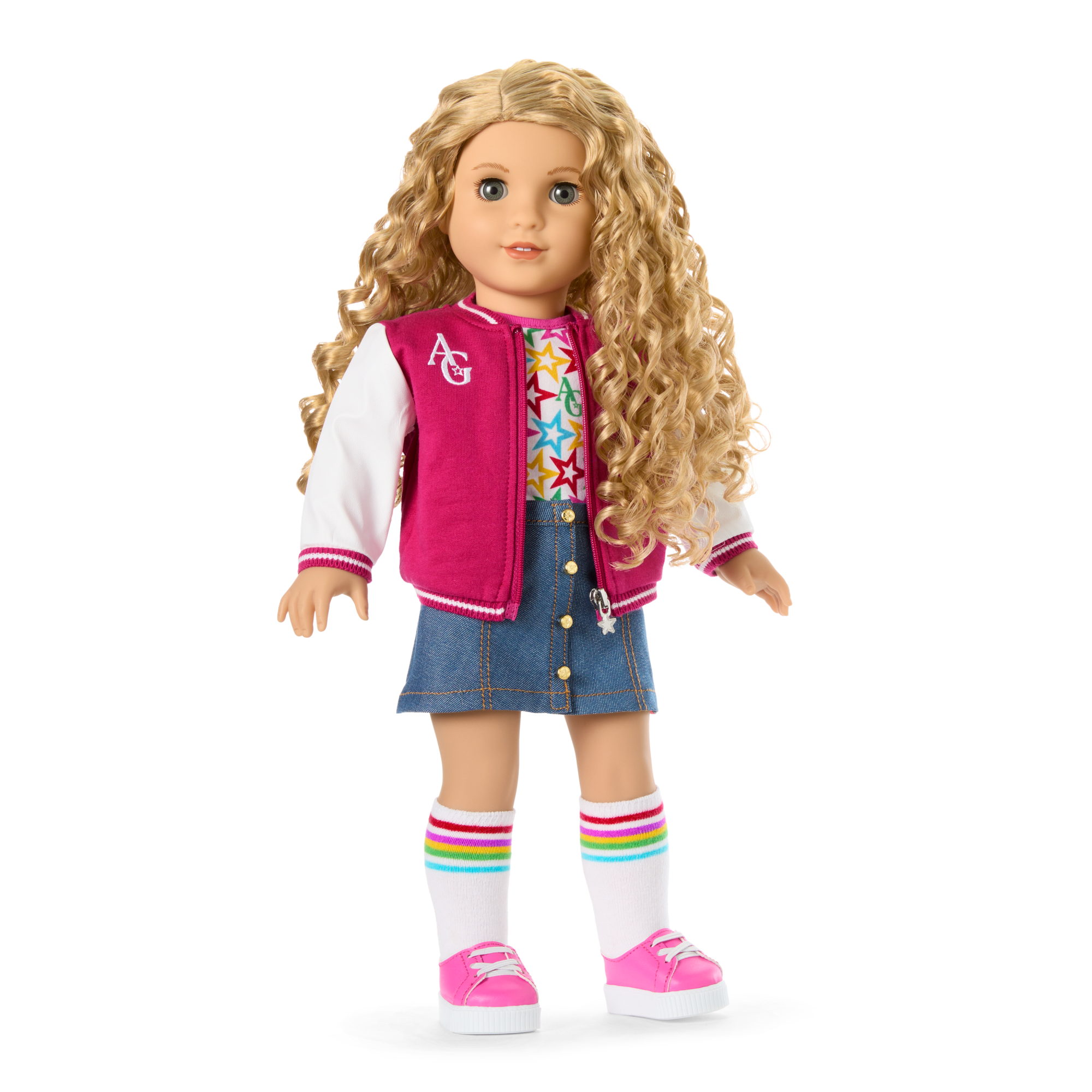 Truly Me™ 18-inch Doll #115 with curly blonde hair A3
