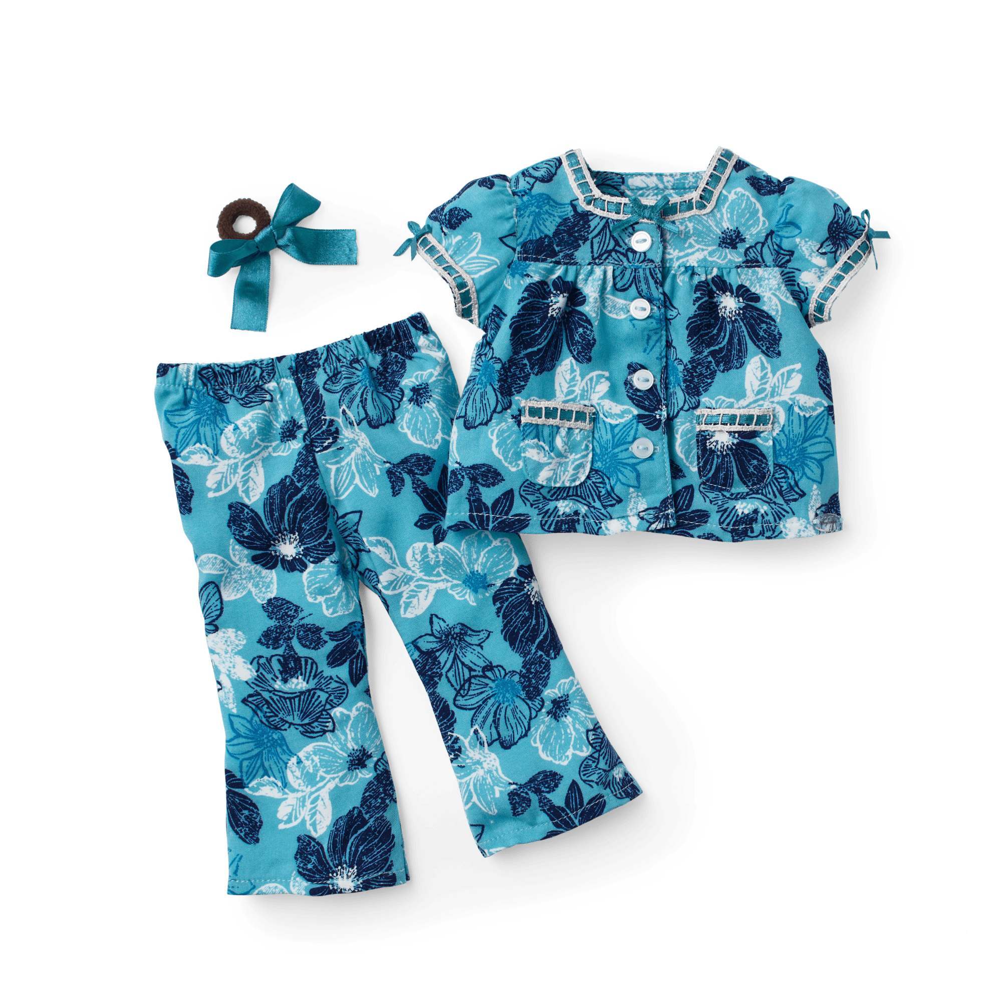 Nanea’s™ Floral Pajamas for 18-inch Dolls (Historical Characters) A1