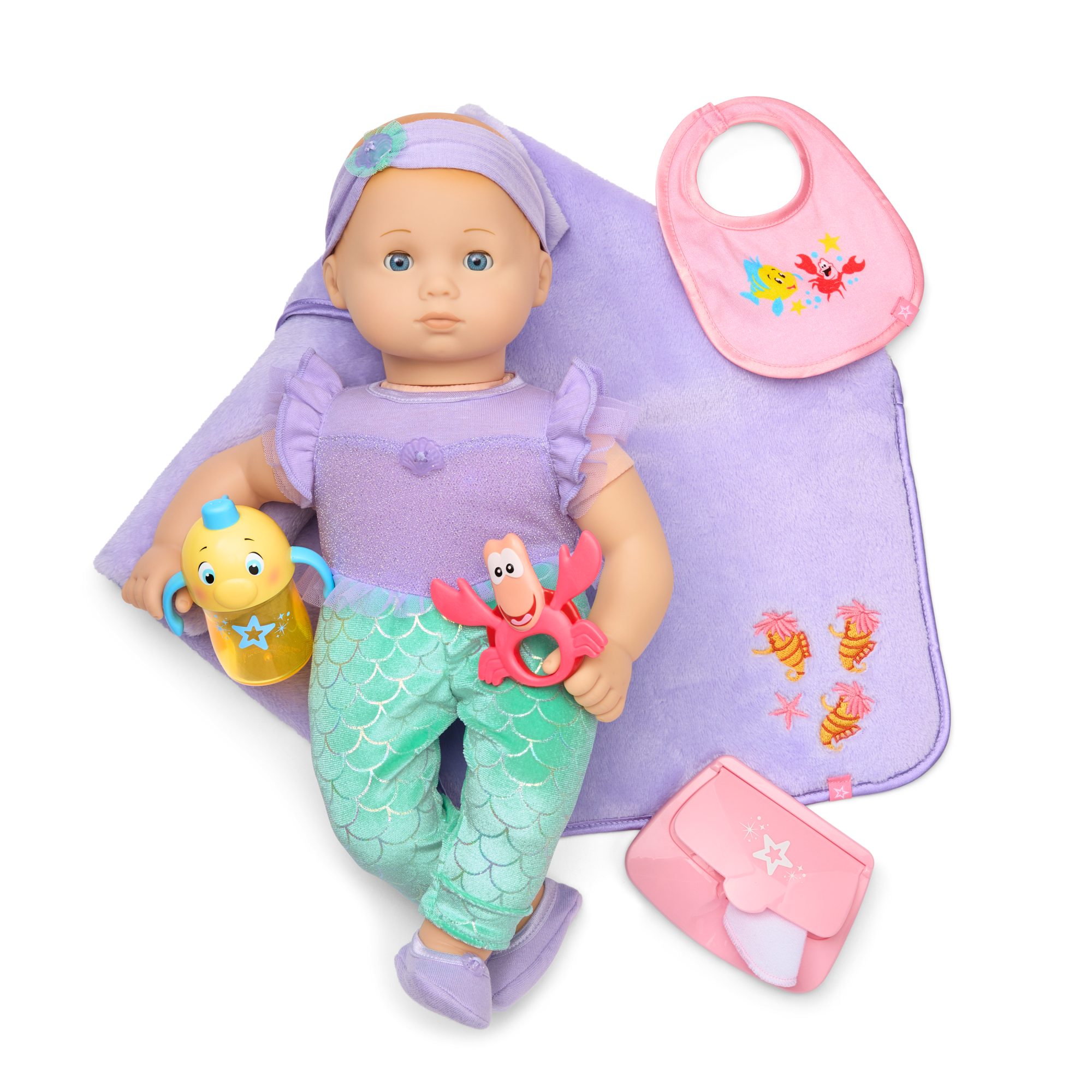 Disney Princess Ariel Cuddle & Care Set with Bitty Baby® Doll by American Girl® B1