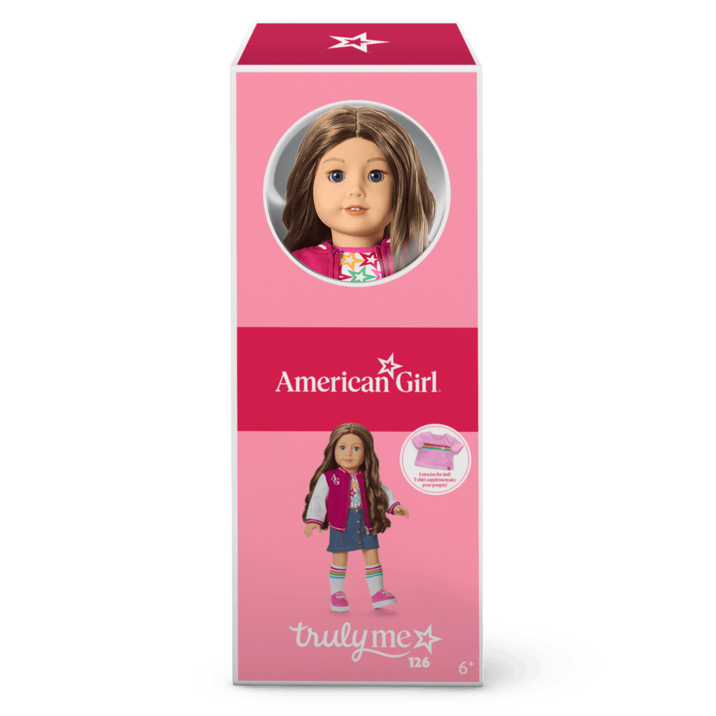 Truly Me™ 18-inch Doll #126 with wavy brown hair C9
