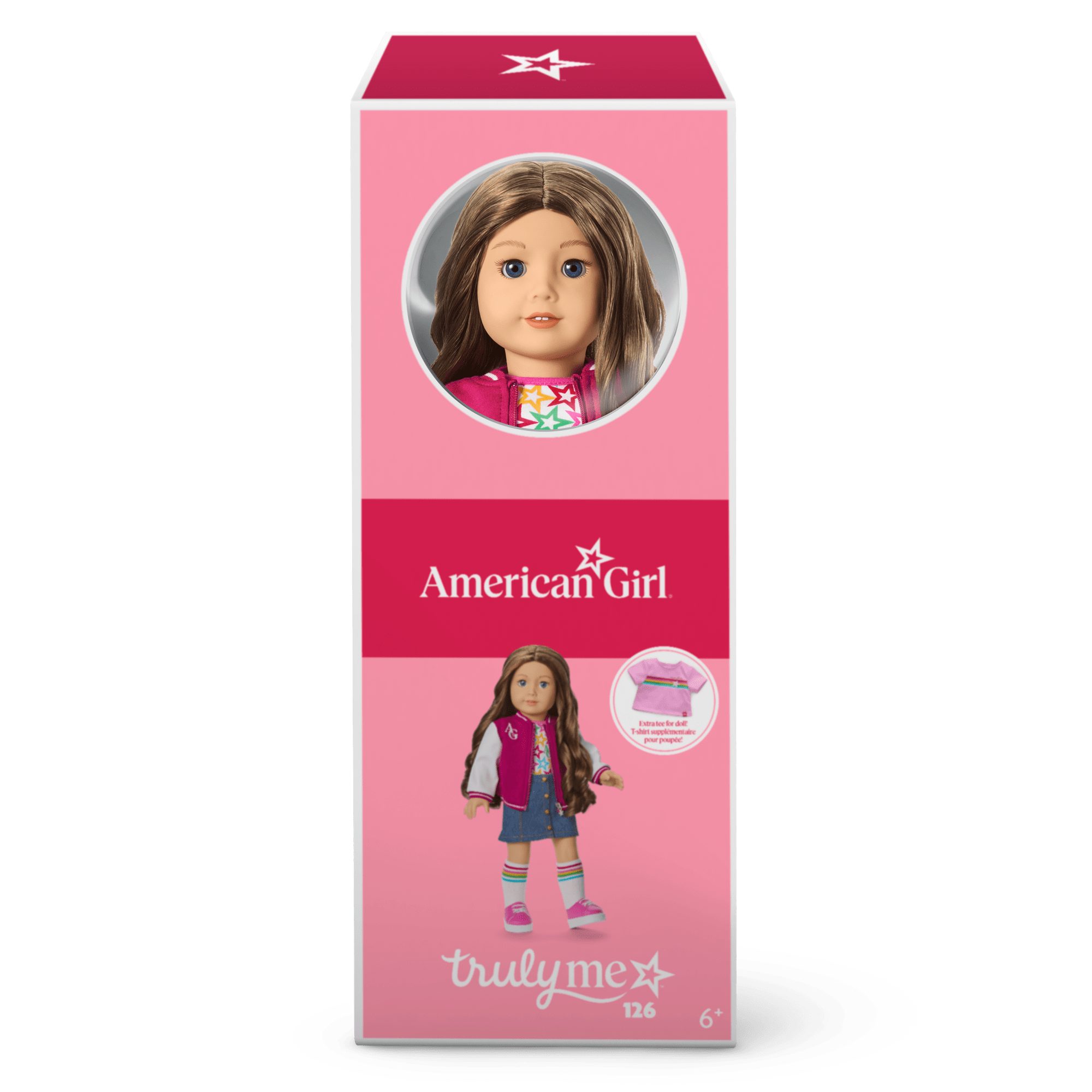 Truly Me™ 18-inch Doll #126 with wavy brown hair C9