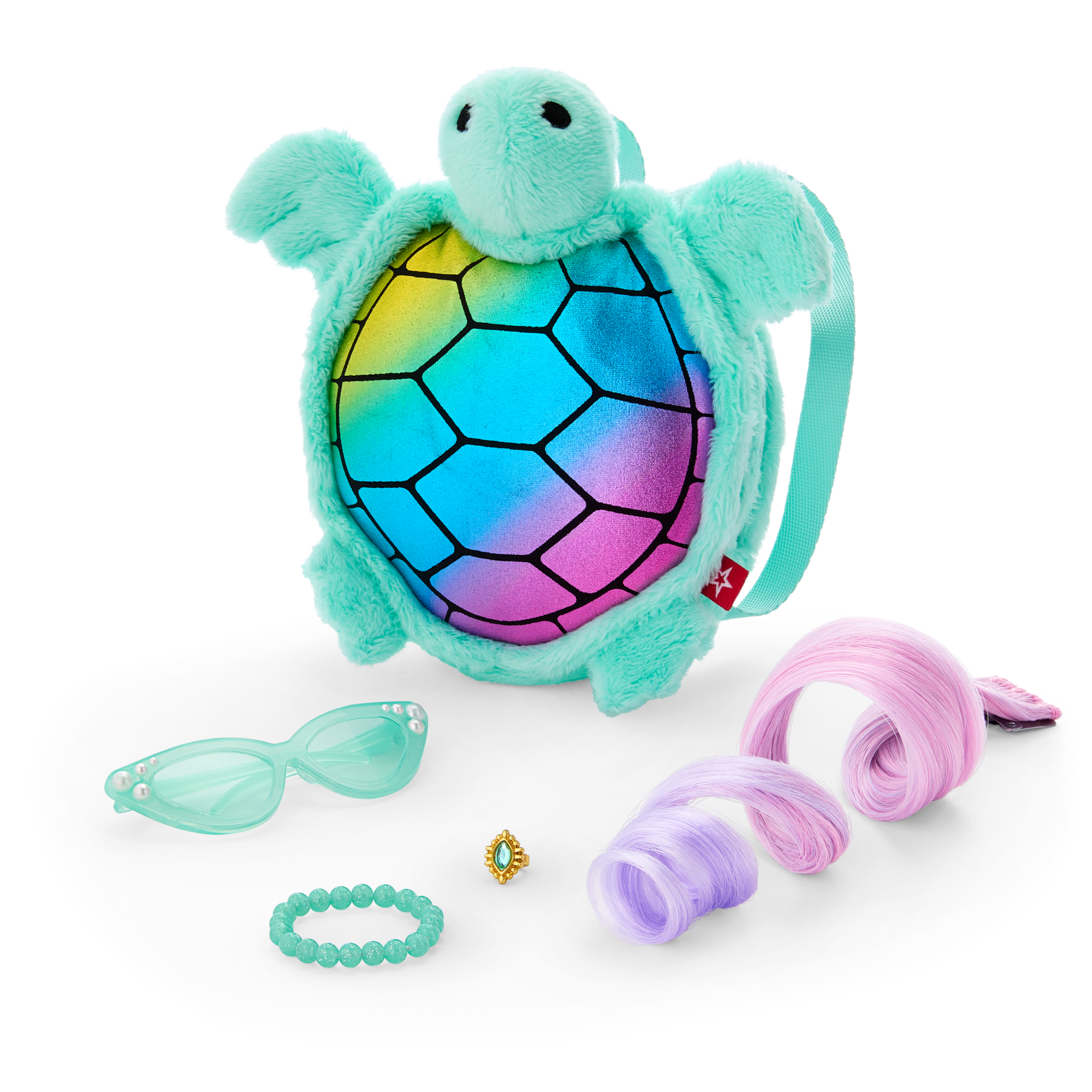 Shimmering Sea Turtle Backpack & Accessory Set for 18-inch Dolls F9