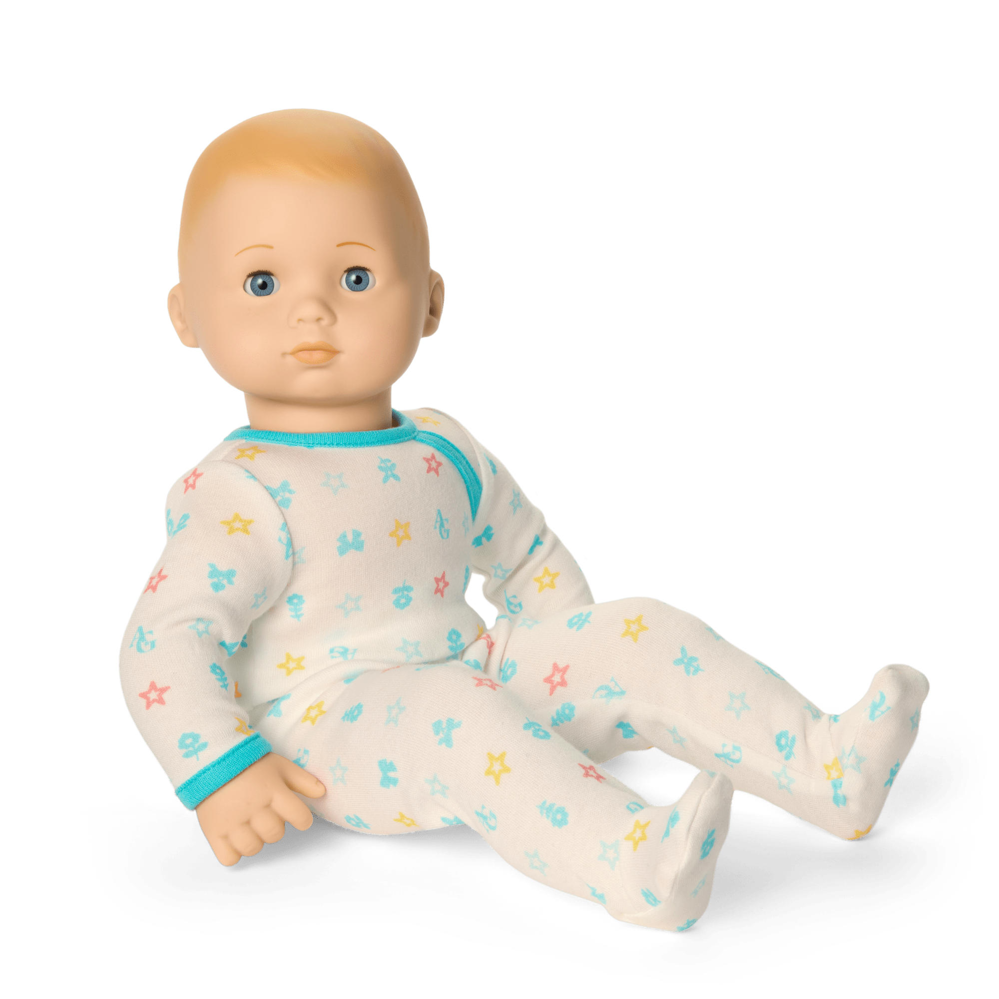 Bitty Baby® Doll #3 with blonde hair in Pastel Blue F3