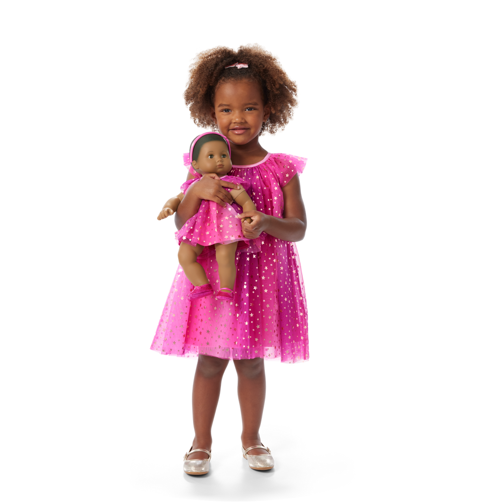 Pink Party-Ready Dress for Little Girls (Bitty Baby®) B6