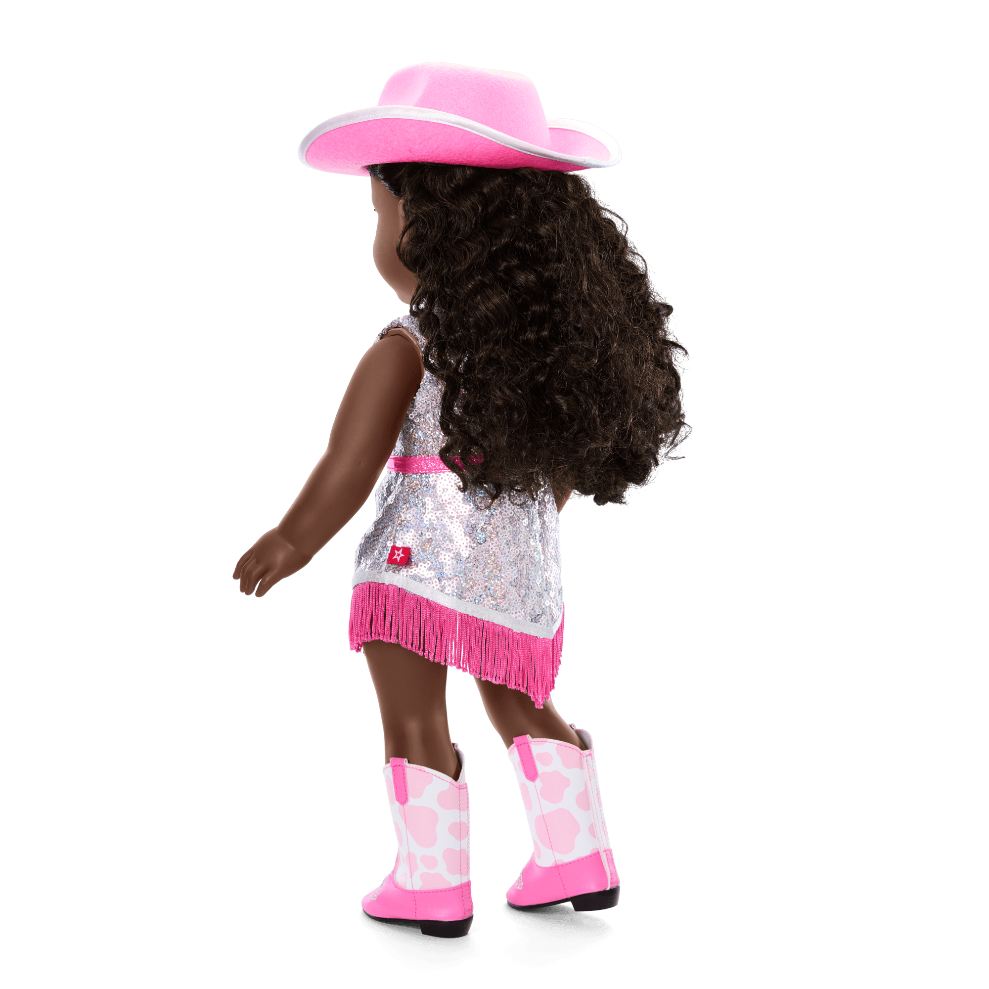 Glam Pink Cowgirl Outfit for 18-inch Dolls A7