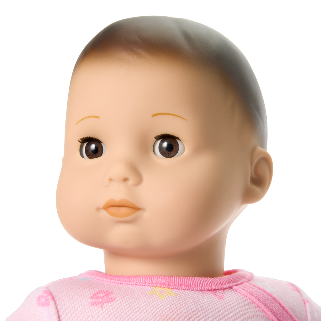 Bitty Baby® Doll #2 with brown hair in Pastel Pink A9