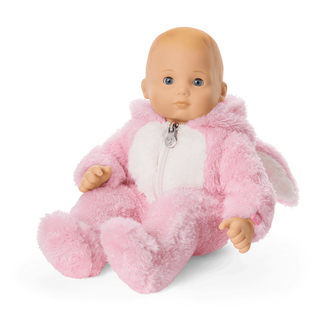 Playful Pink Bunny One-Piece Outfit for Bitty Baby® Dolls B9
