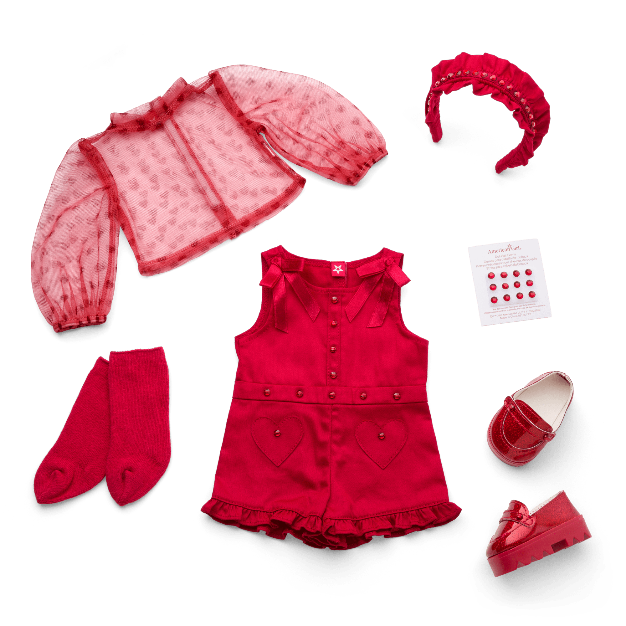January Garnet Glam Outfit for 18-inch Dolls A1