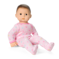Bitty Baby® Doll #2 with brown hair in Pastel Pink A9