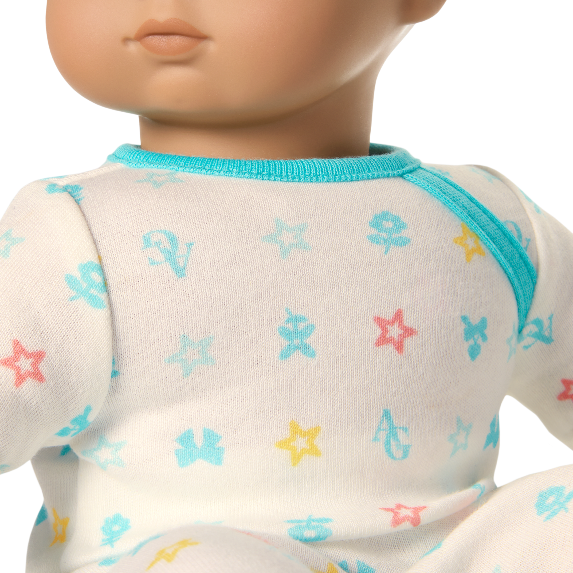 Bitty Baby® Doll #5 with dark-brown hair in Pastel Blue C2